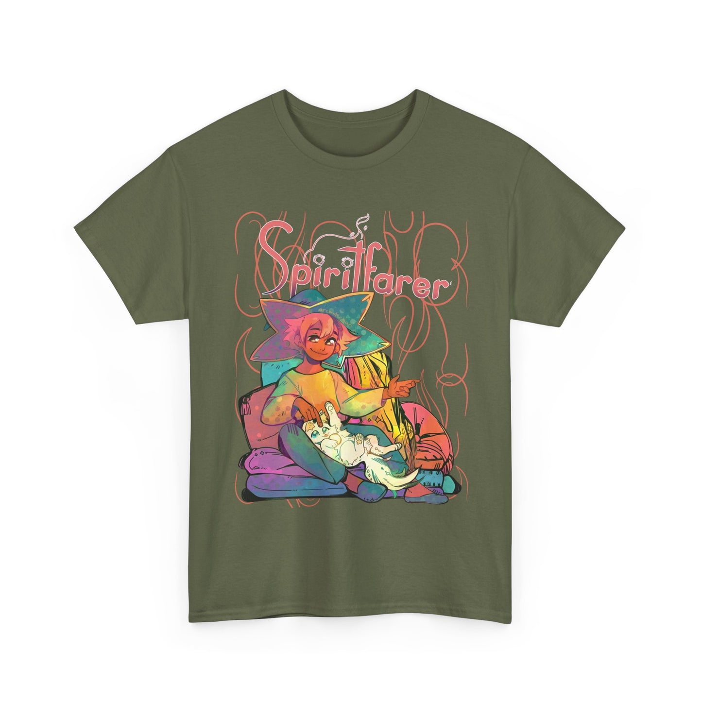 Spiritfarer T-Shirt – 100% Cotton Indie Game Tee Featuring Stella and Daffodil