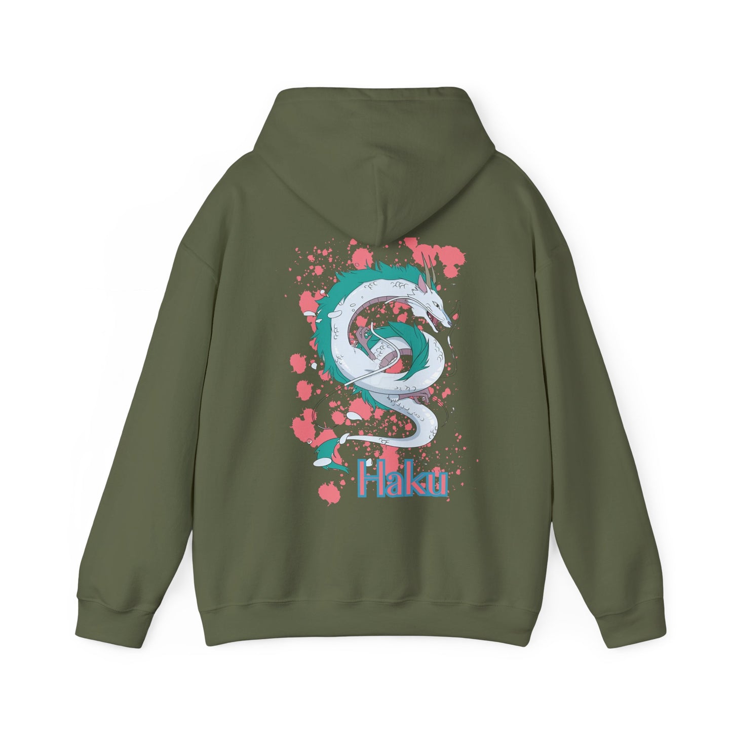 Haku Back Print Hoodie – 100% Cotton Spirited Away Dragon Hoodie | Studio Ghibli Anime Sweater