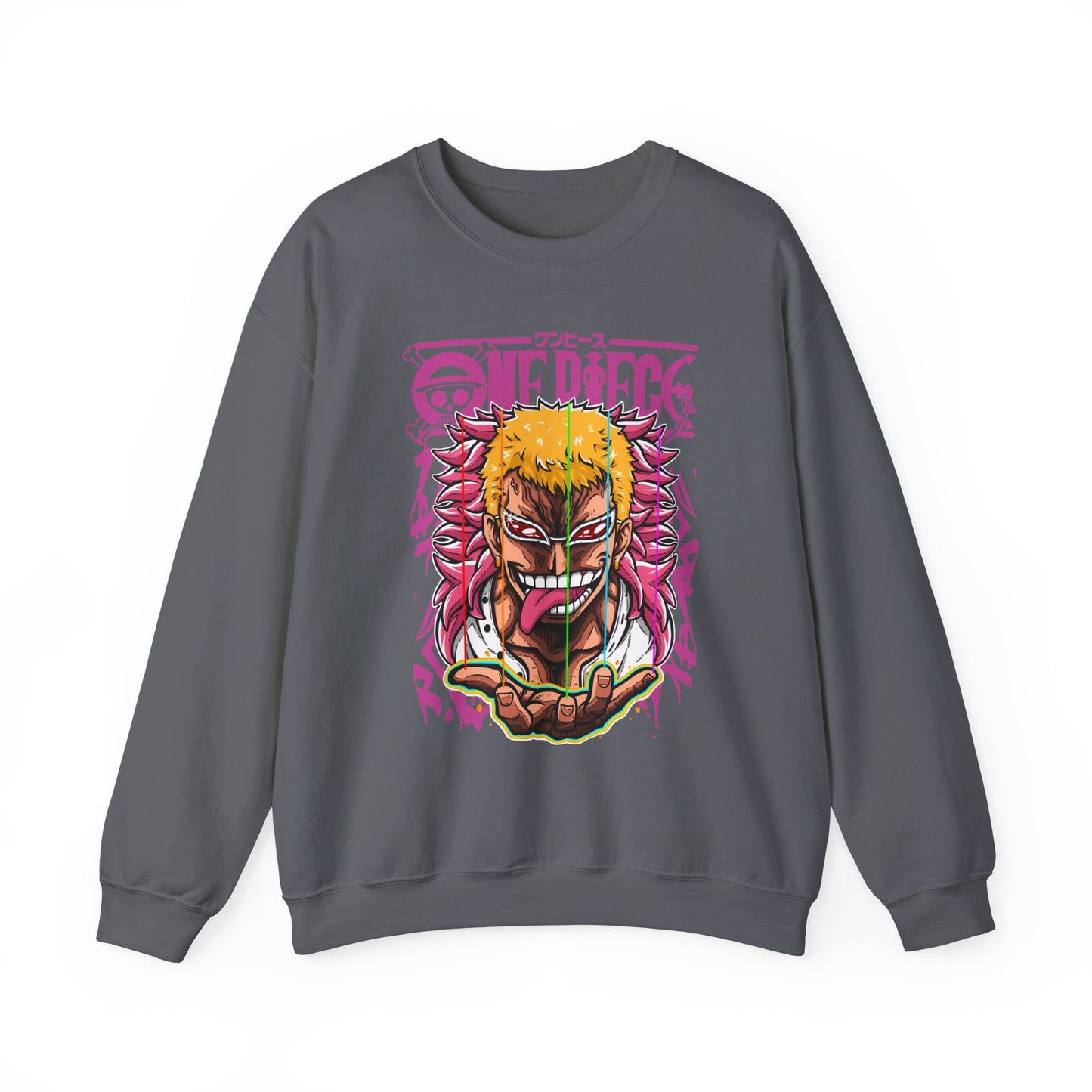 Donquixote Doflamingo Sweatshirt – One Piece 100% Cotton Pullover for Anime Fans