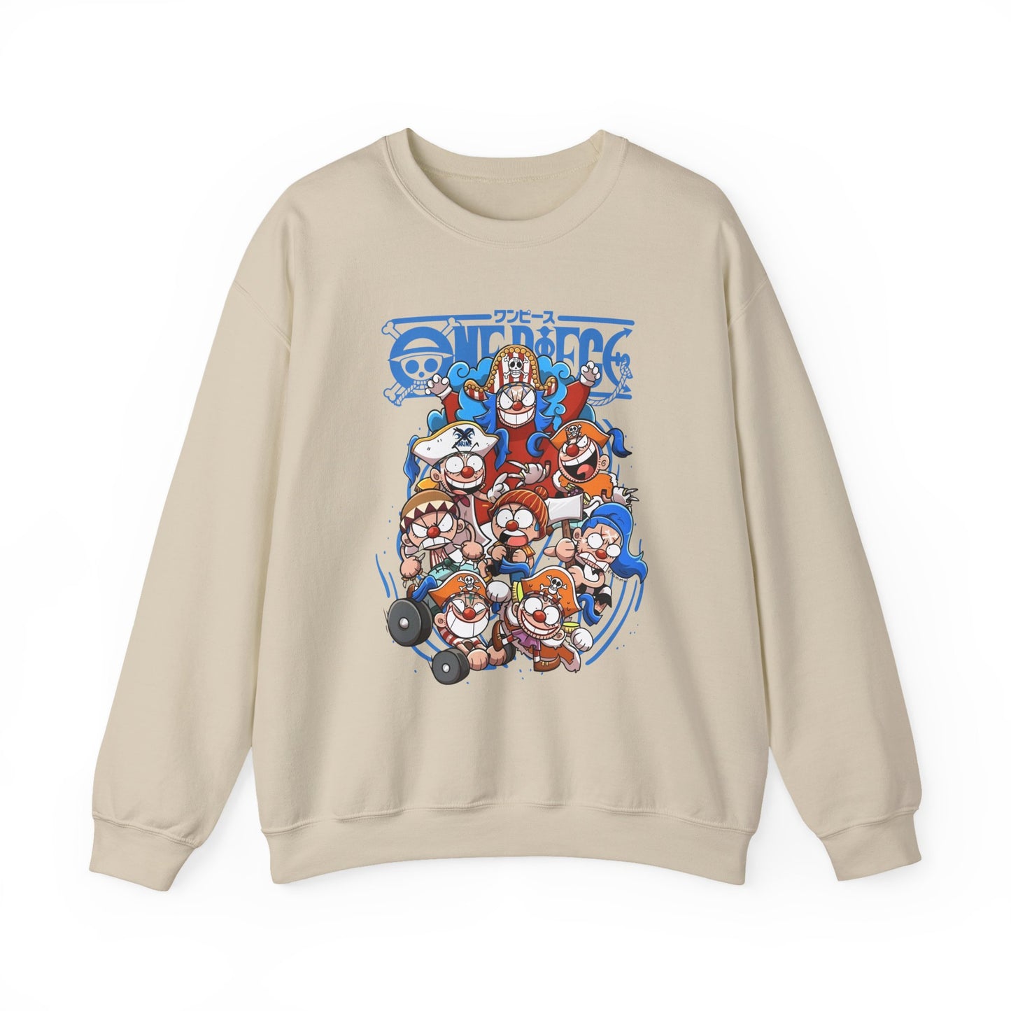 Buggy the Star Clown One Piece Sweatshirt – 100% Cotton Anime Pullover for One Piece Fans