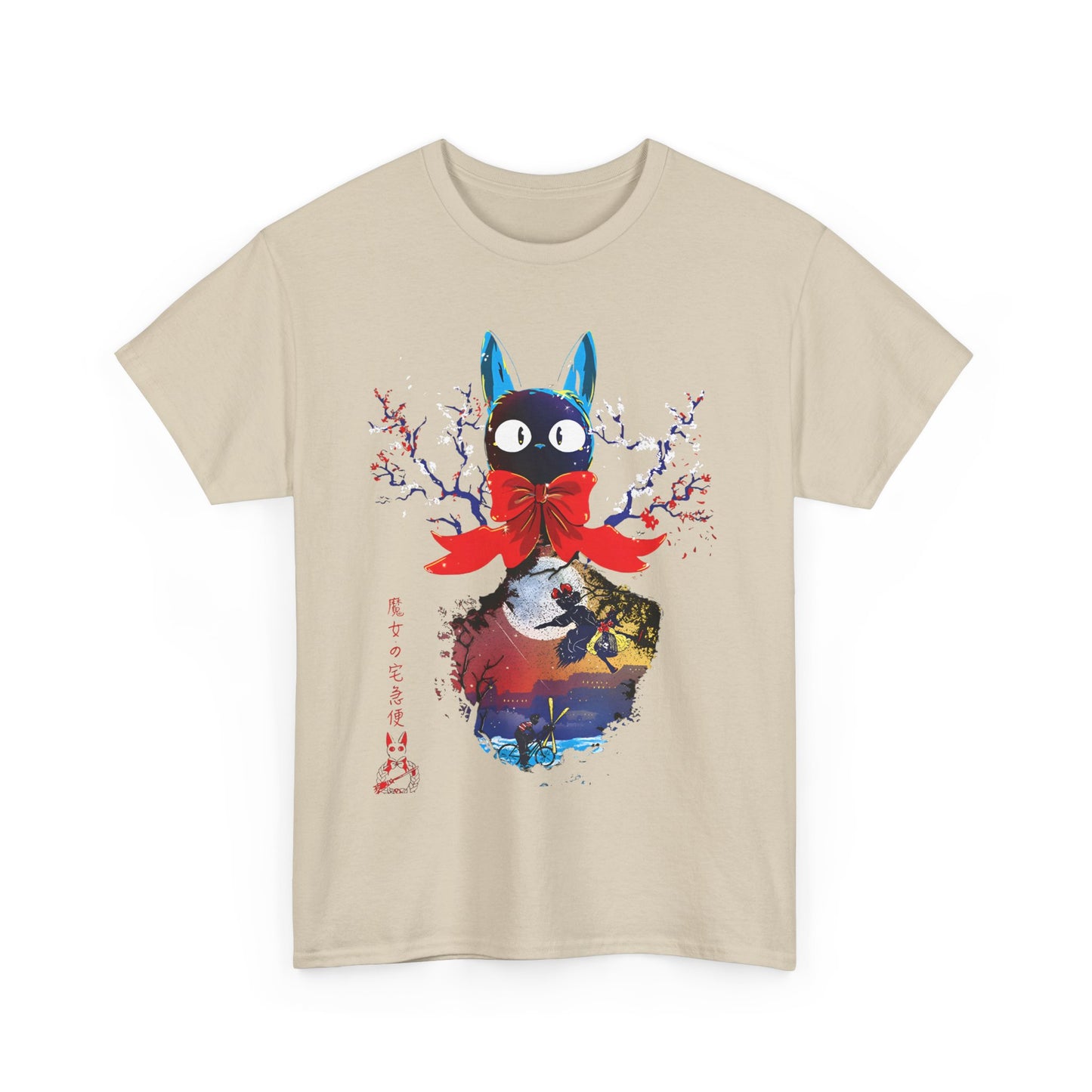 Kiki's Delivery Jiji Cat T-Shirt | 100% Cotton Studio Ghibli Tee