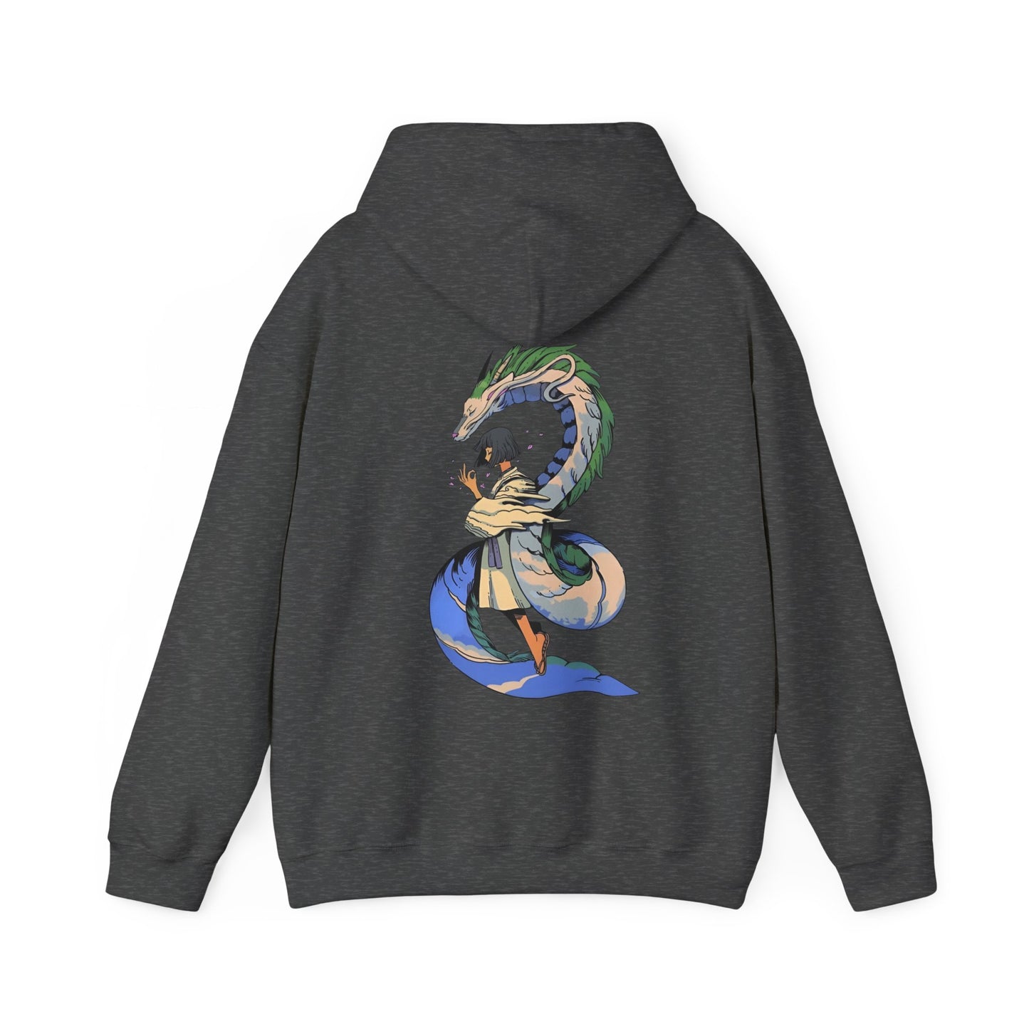 Haku Spirited Away Back Print Hoodie – 100% Cotton Studio Ghibli Anime Pullover