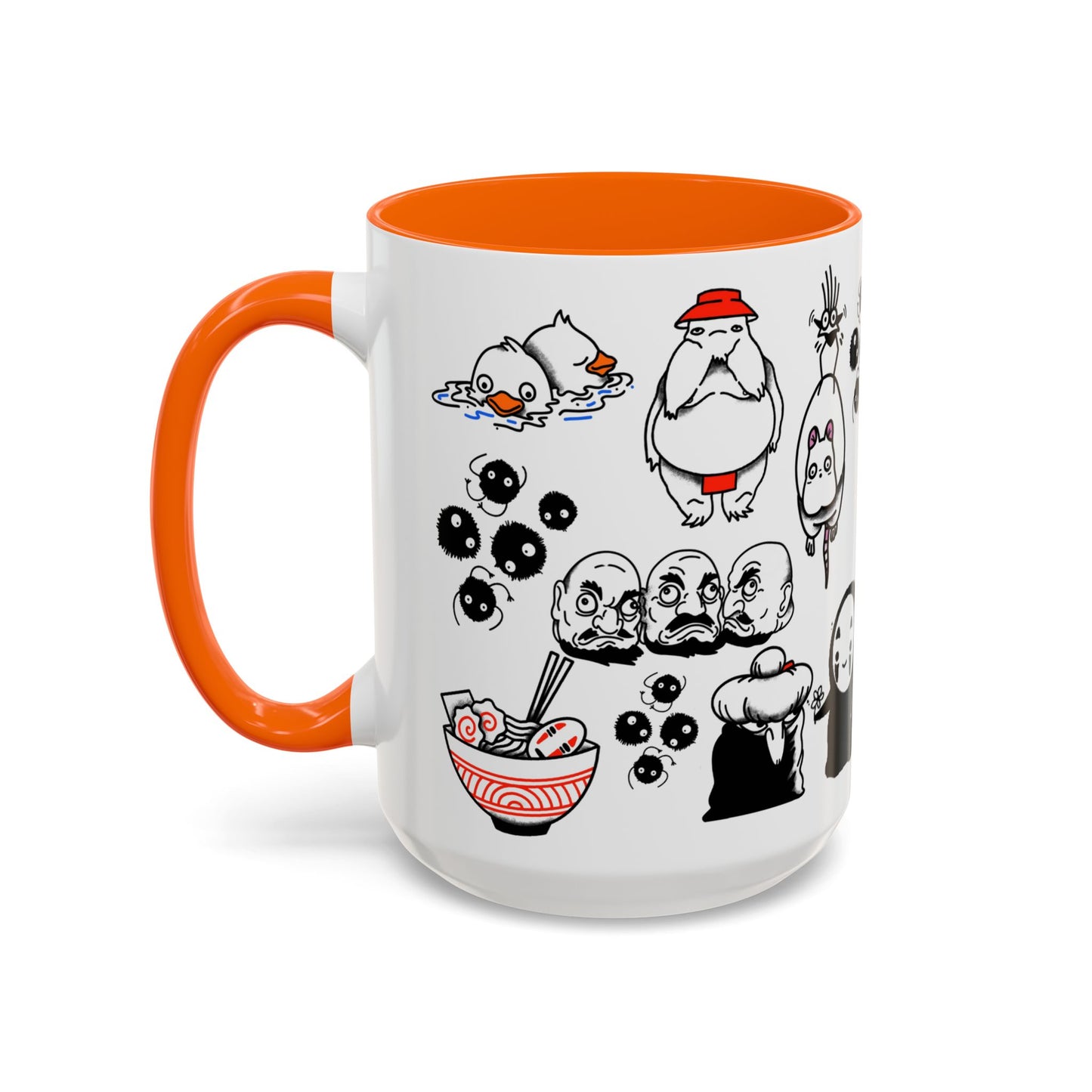 Spirited Away Moments Accent Mug – Color Handle Ghibli Cup 11oz & 15oz – Chihiro and Haku Anime Scene Gift