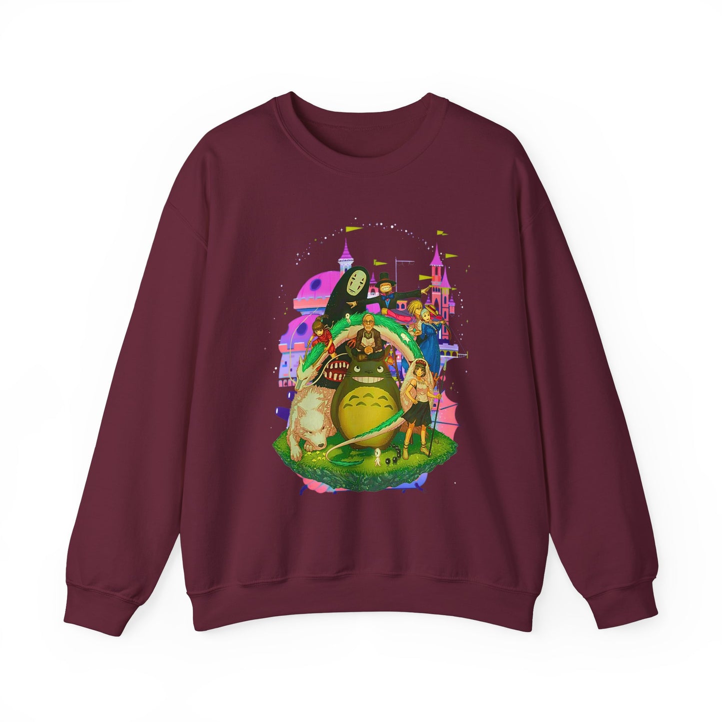 Hayao Miyazaki Characters Sweatshirt – 100% Cotton Studio Ghibli Anime Pullover