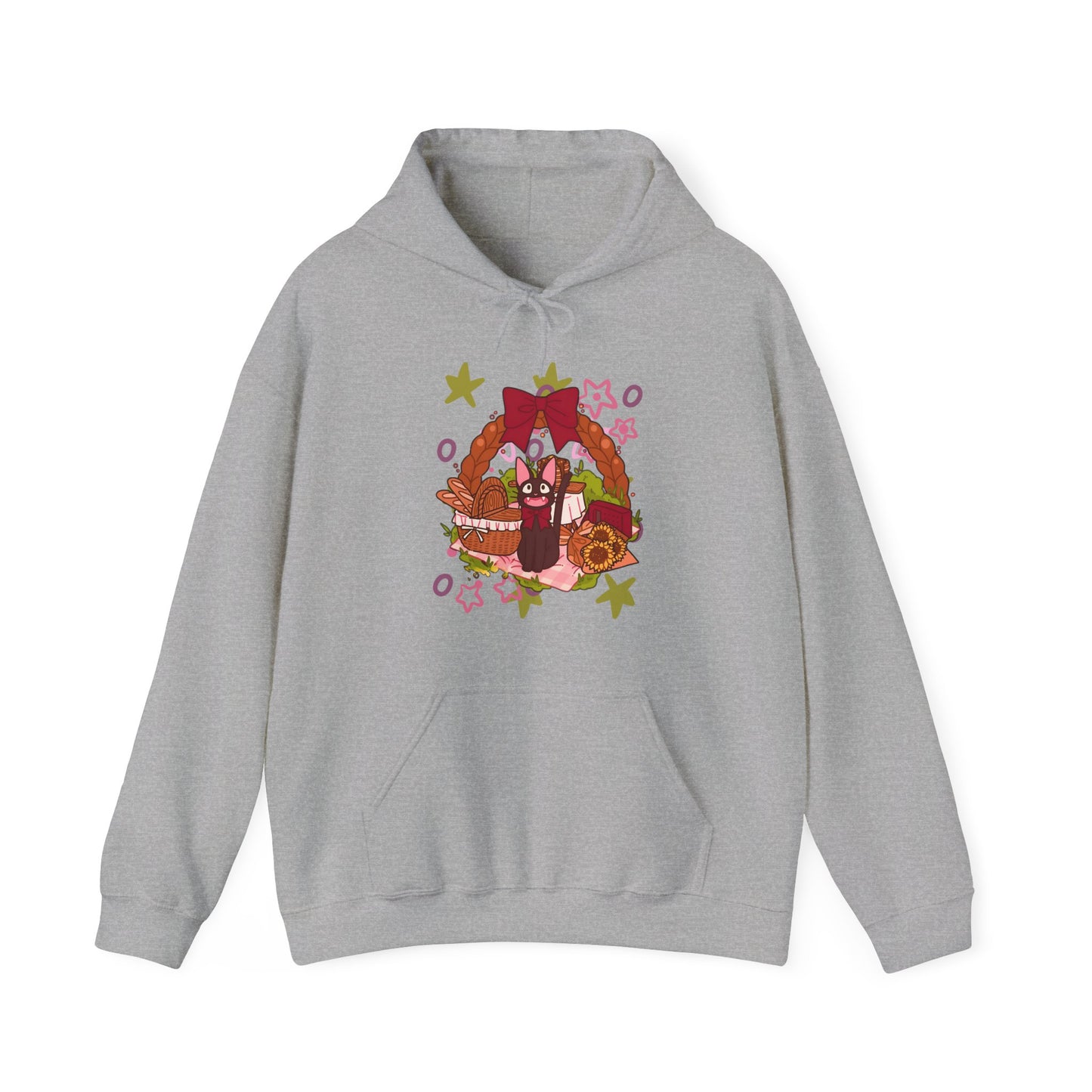 Jiji Cat Gift Hoodie – 100% Cotton Studio Ghibli Inspired Anime Hoodie for Fans
