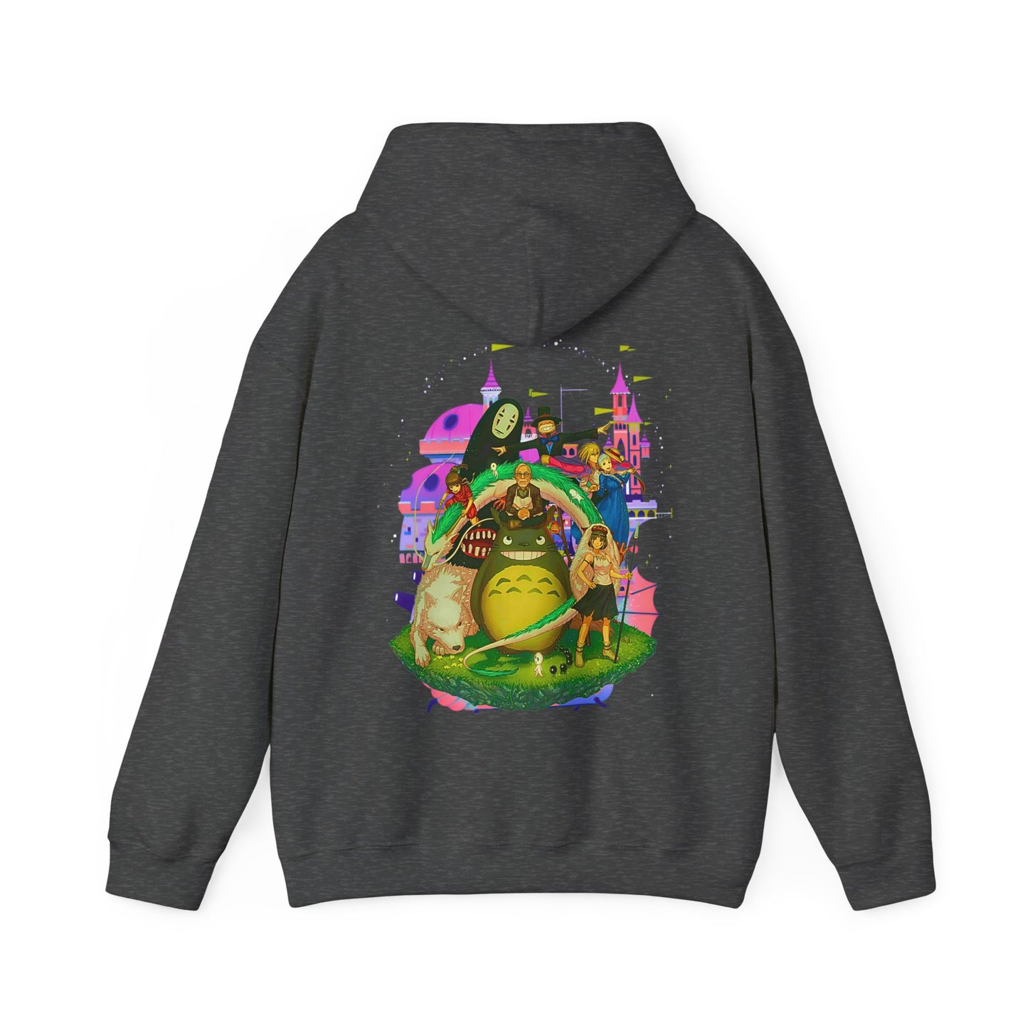 Hayao Miyazaki Characters Hoodie – 100% Cotton Studio Ghibli Back Print Pullover