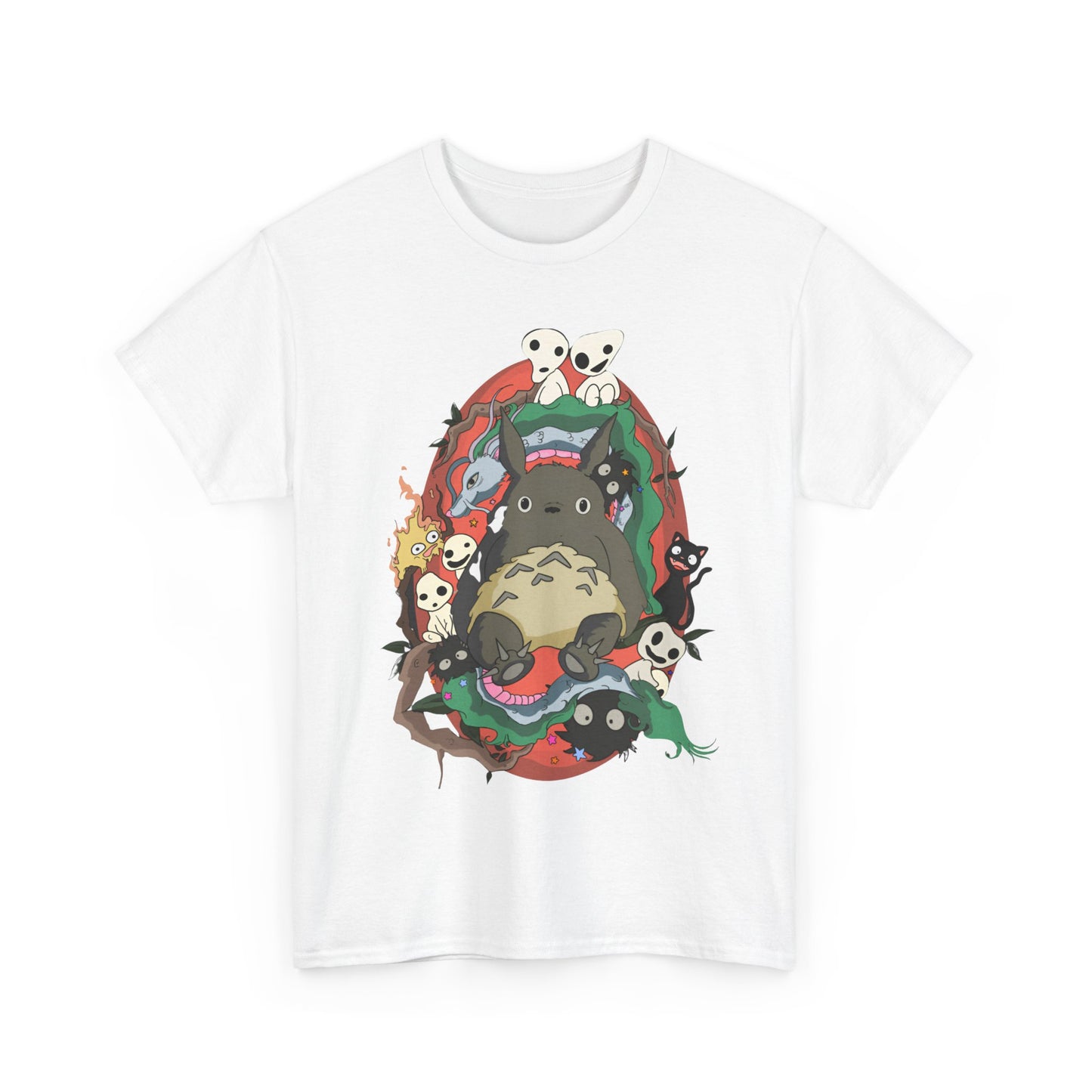 Totoro Funny Ghibli Characters T-Shirt 100% Cotton | Studio Ghibli Anime Tee