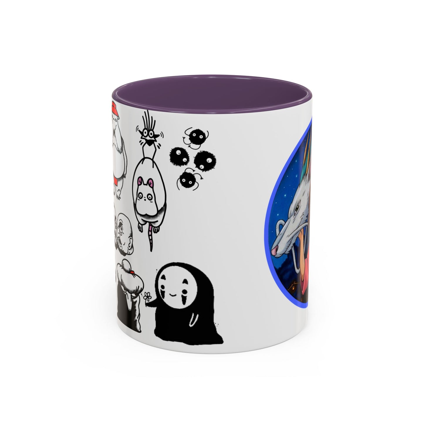 Spirited Away Moments Accent Mug – Color Handle Ghibli Cup 11oz & 15oz – Chihiro and Haku Anime Scene Gift