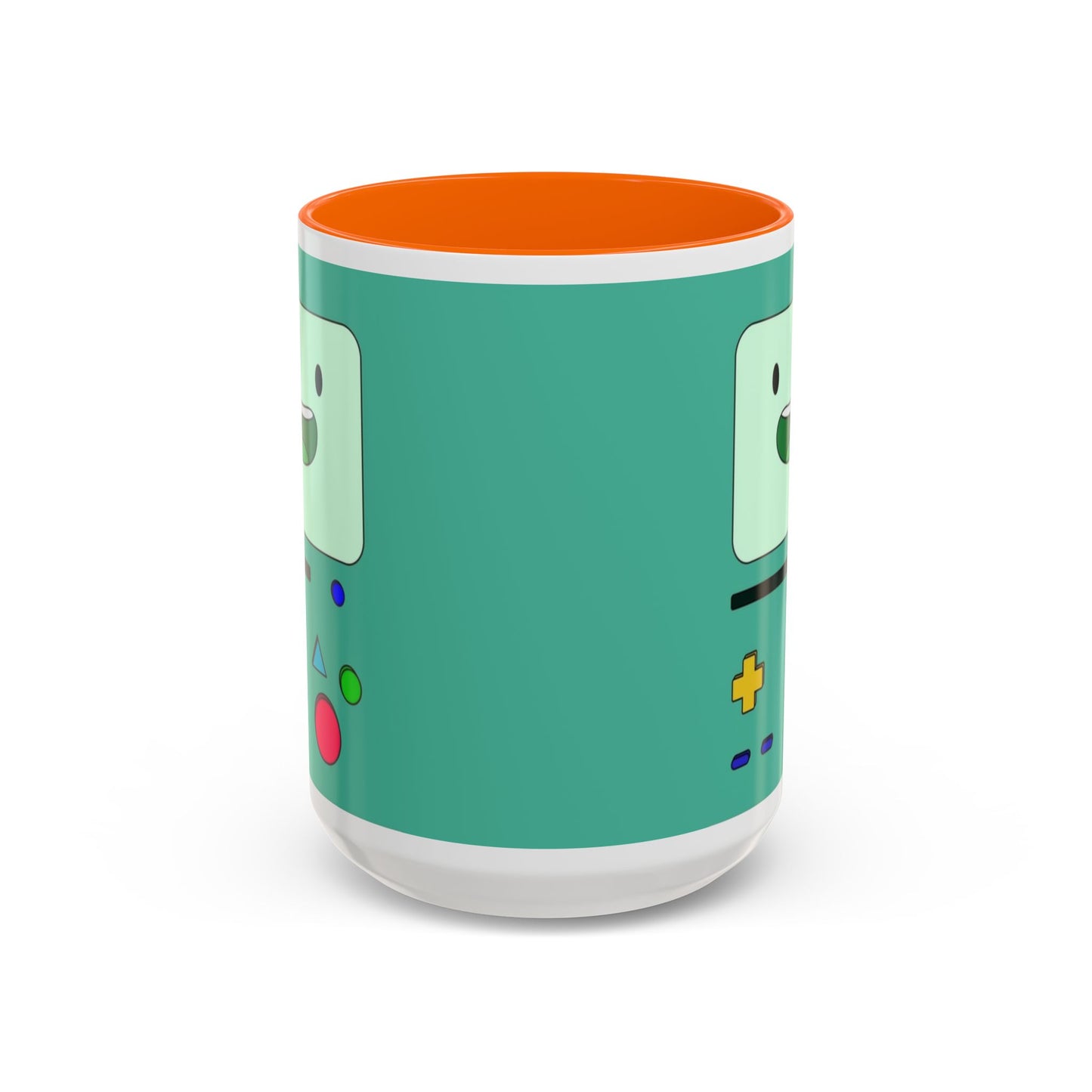 BMO Adventure Time Accent Handle Mug – Colorful Beemo Cup – 11oz & 15oz Ceramic Gift for Cartoon Fans