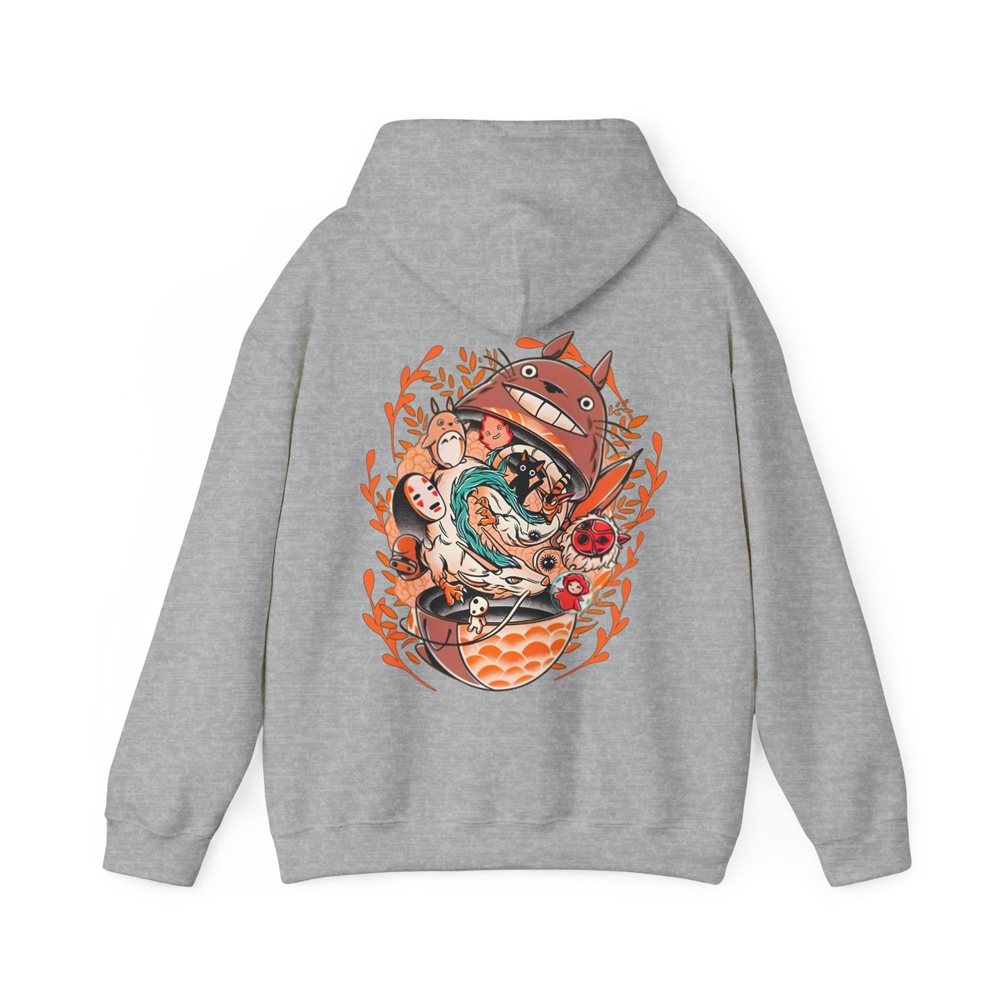 Totoro Matryoshka Back Print Hoodie – 100% Cotton Studio Ghibli Sweatshirt for Anime Fans