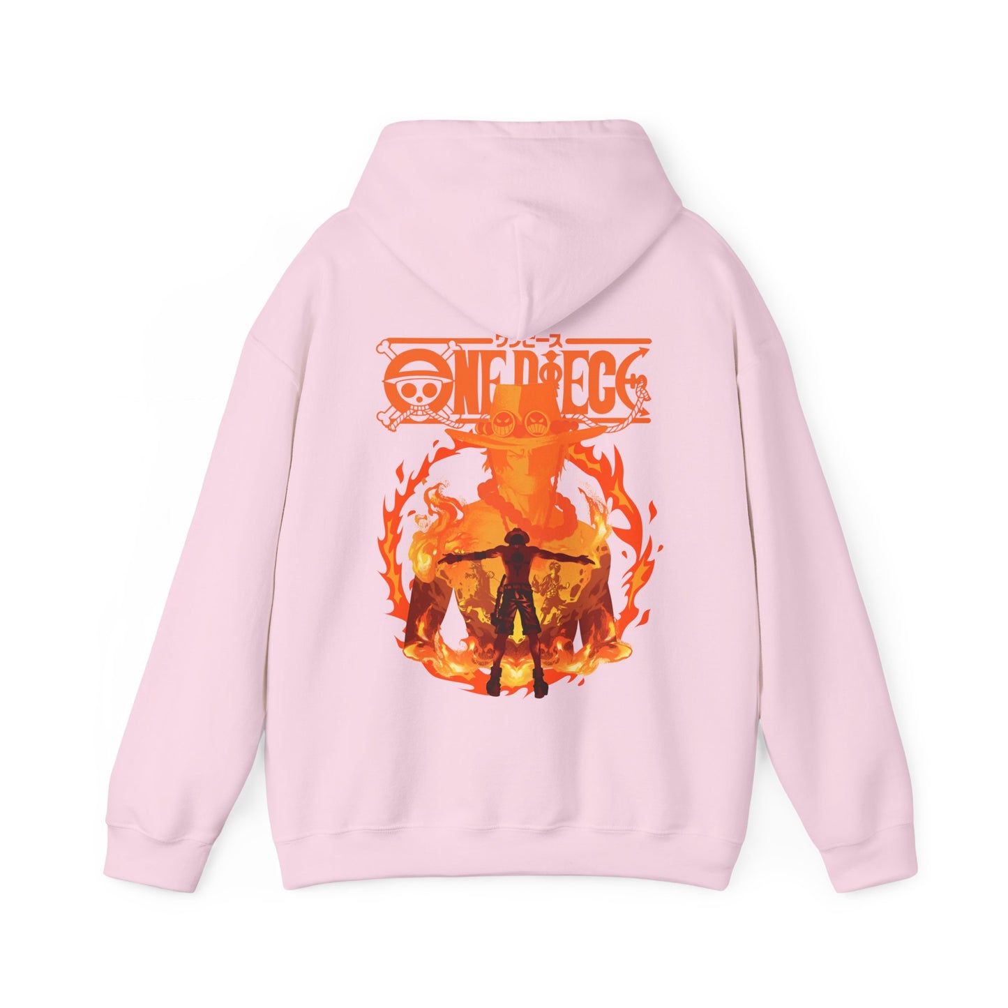 Portgas D. Ace Hoodie 100% Cotton with Back Print – One Piece Anime Hoodie