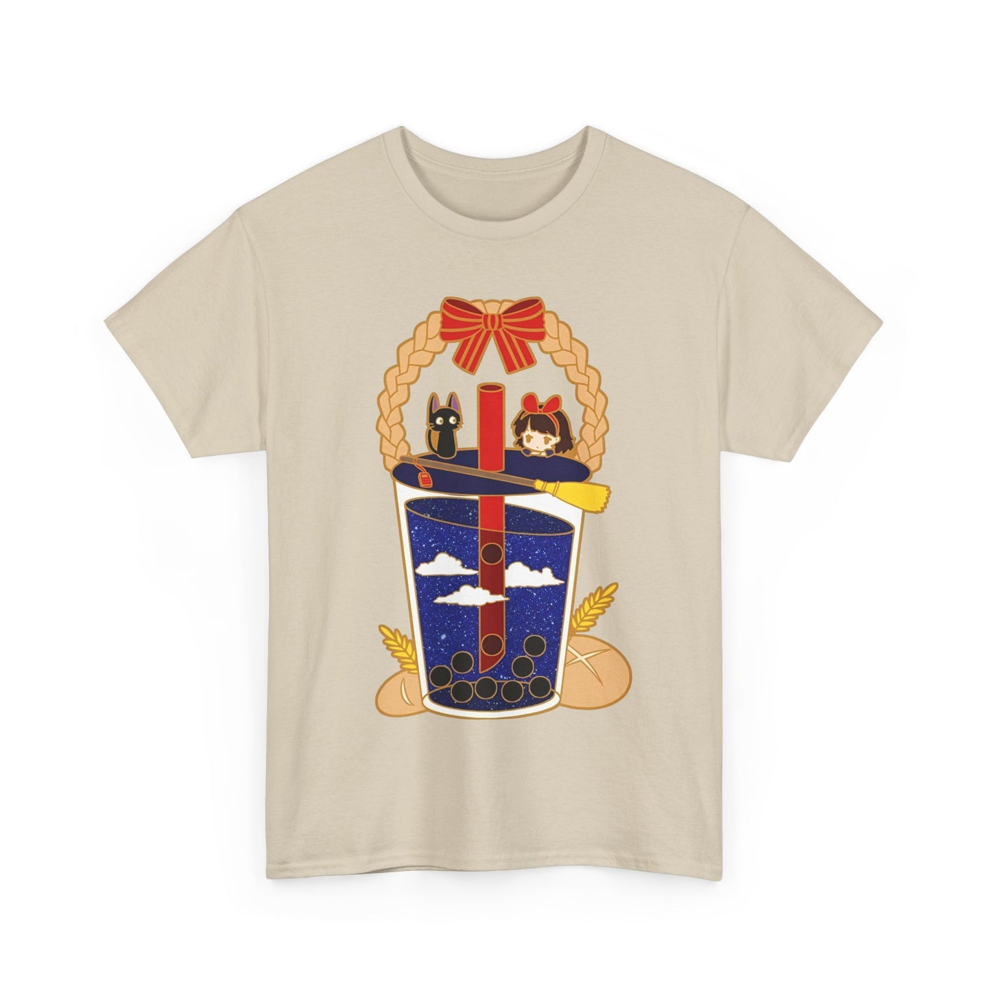 Kiki’s Delivery Service Smoothie Art T-Shirt | 100% Cotton Studio Ghibli Anime Tee