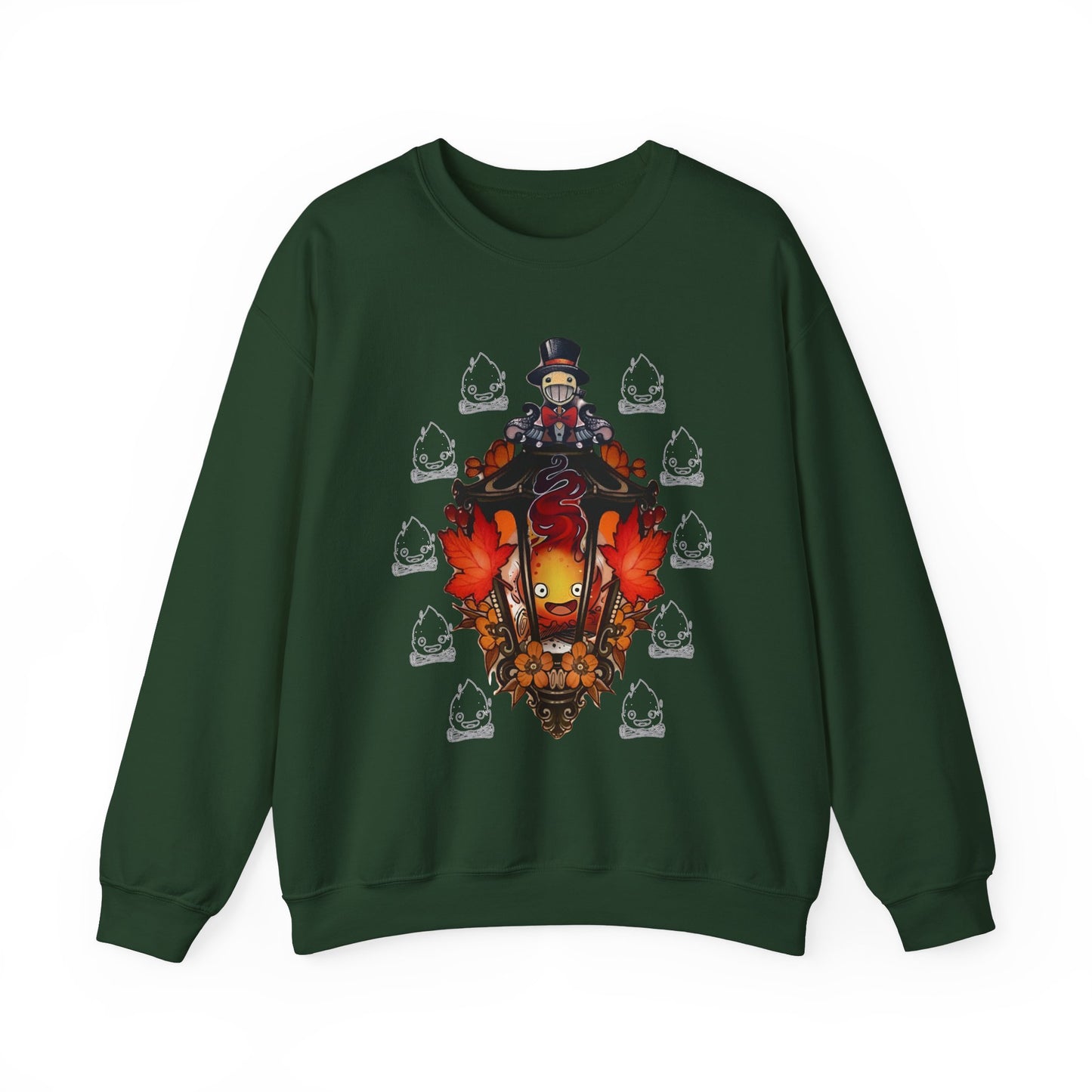 Calcifer Sweatshirt – 100% Cotton Howl's Moving Castle Studio Ghibli Cozy Pullover