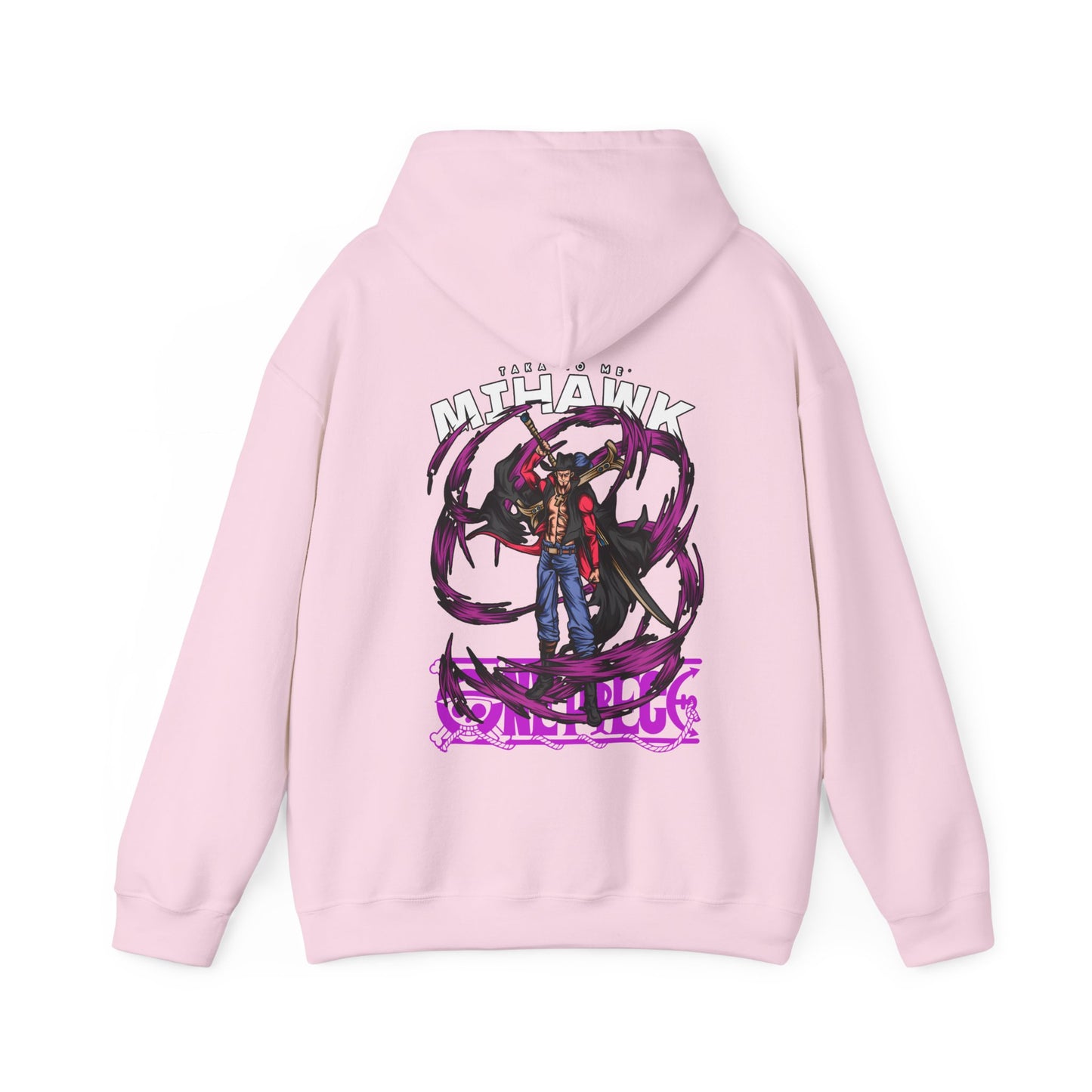 Dracule Mihawk One Piece Back Print Hoodie – 100% Cotton Anime Hoodie for Swordsman Fans