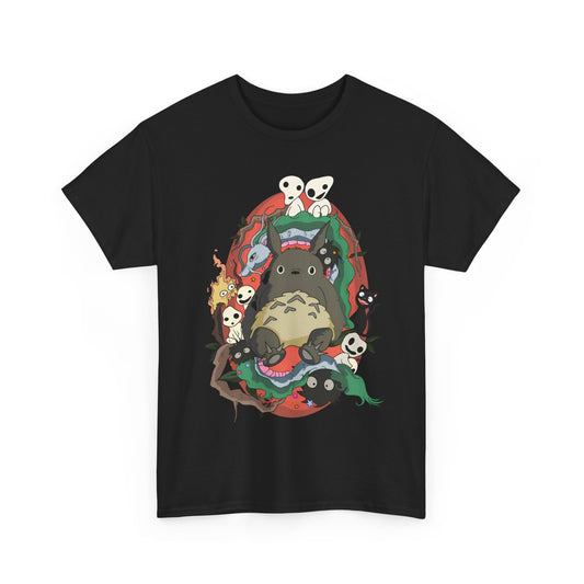 Totoro Funny Ghibli Characters T-Shirt 100% Cotton | Studio Ghibli Anime Tee