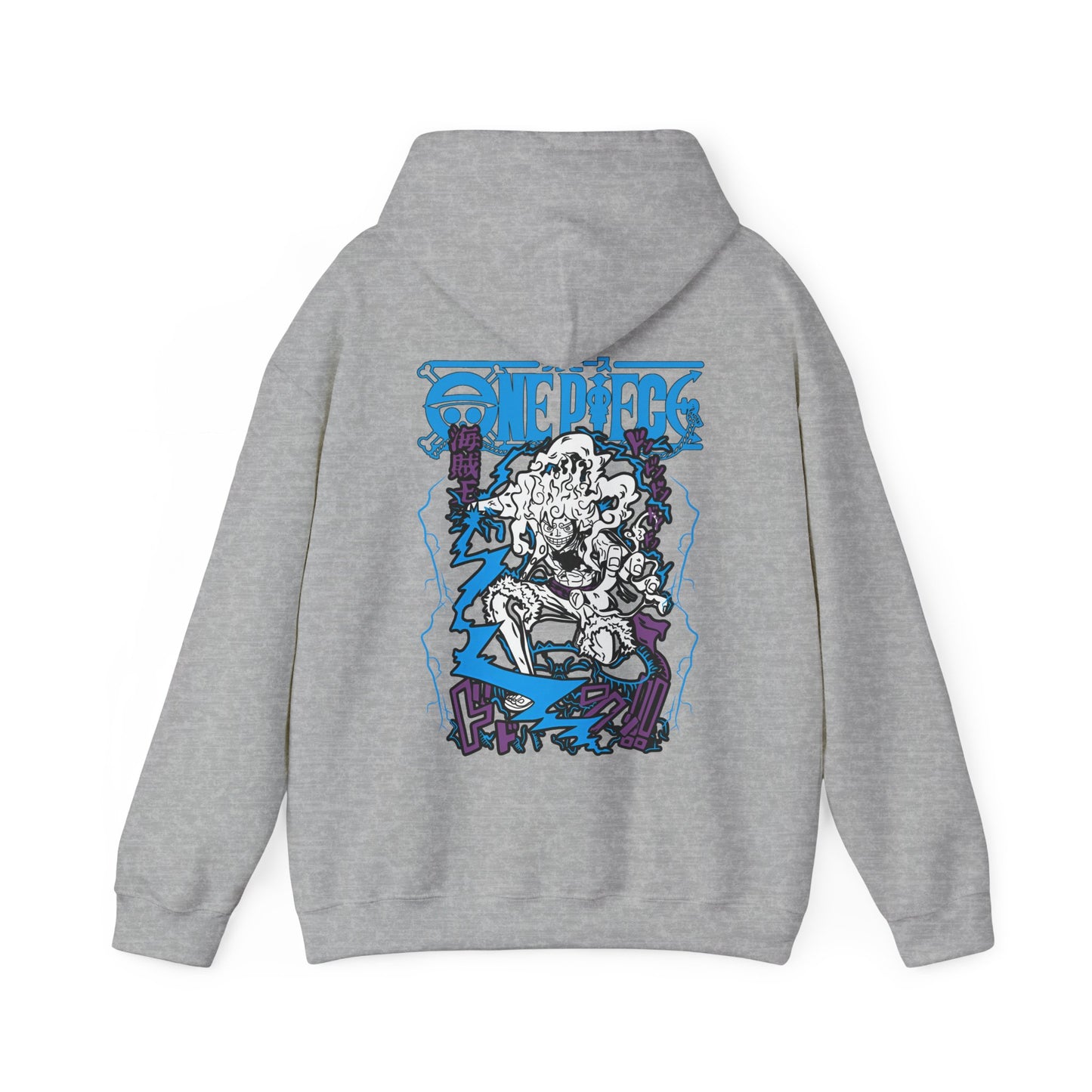 Luffy Gear Back Print Hoodie – One Piece 100% Cotton Anime Hoodie Featuring Gear 5 Design