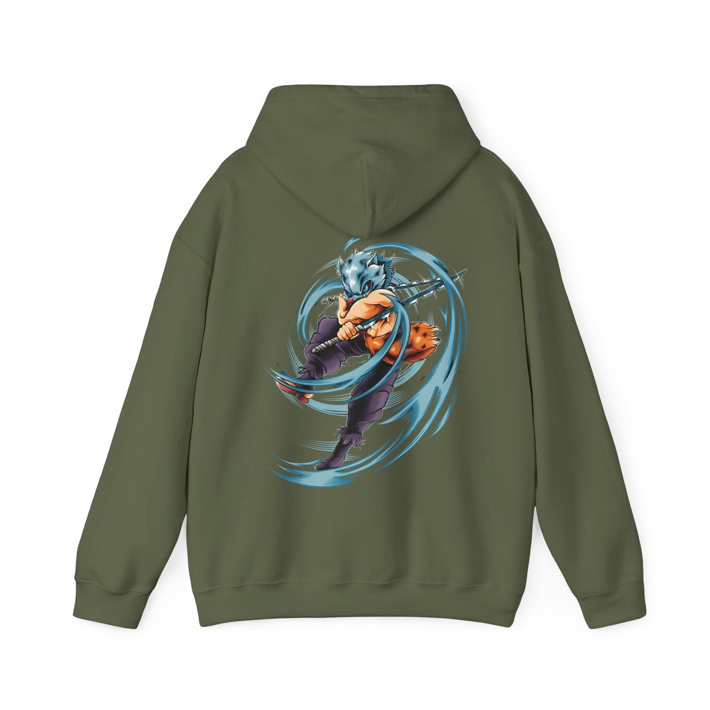Inosuke Hashibira Back Print Hoodie – 100% Cotton Demon Slayer Anime Hoodie