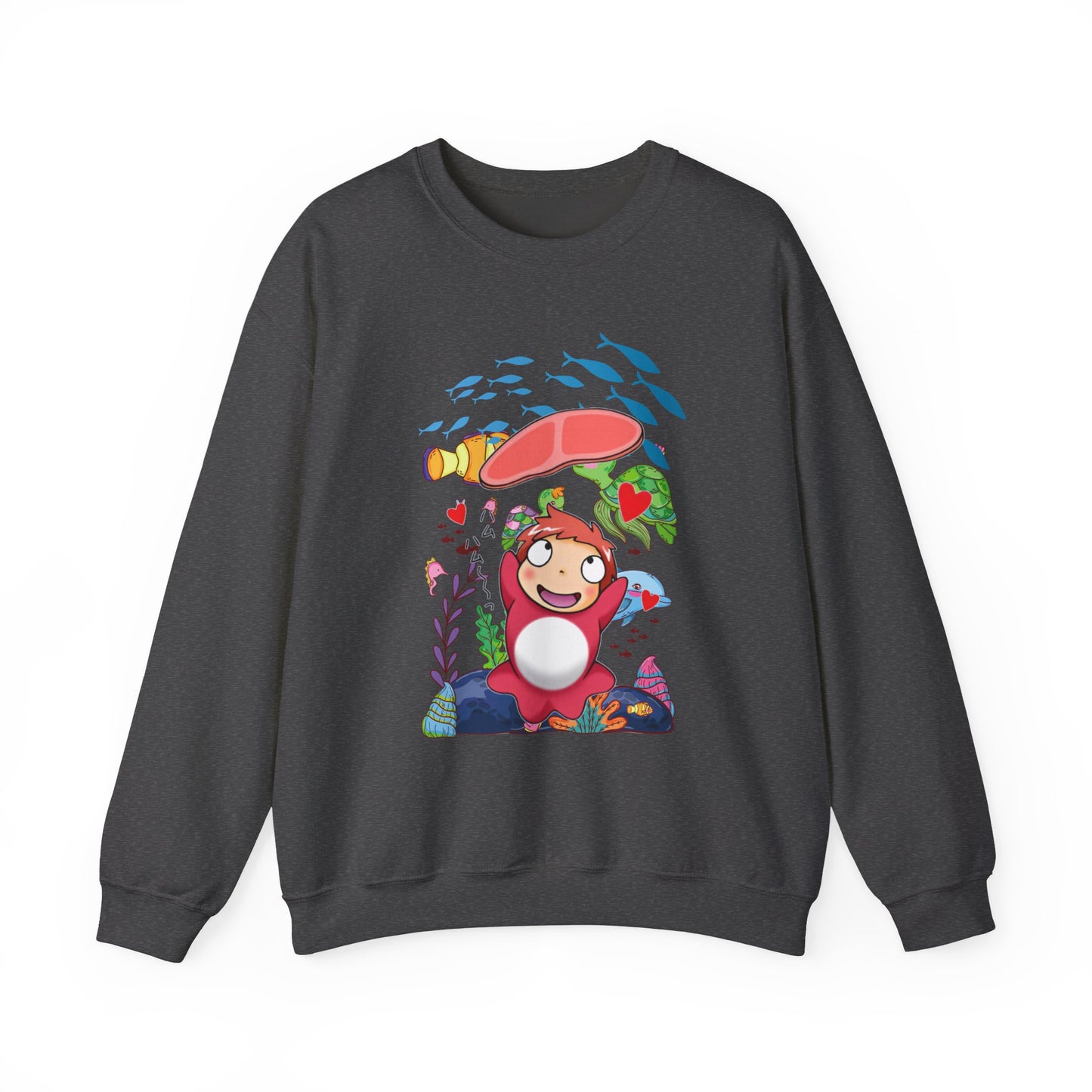 Ponyo Jam Sweatshirt – 100% Cotton Studio Ghibli Pullover for Anime Fans
