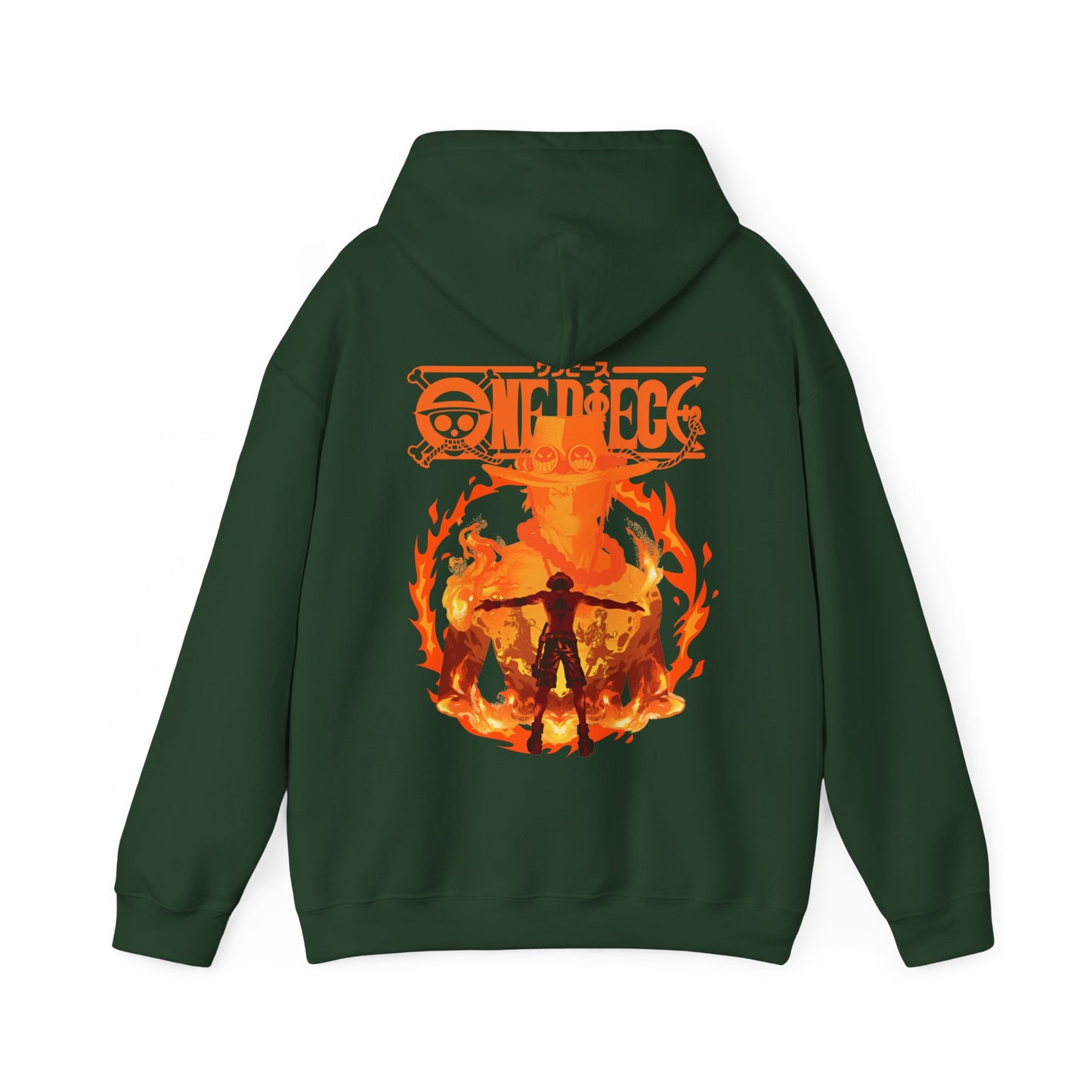 Portgas D. Ace Hoodie 100% Cotton with Back Print – One Piece Anime Hoodie