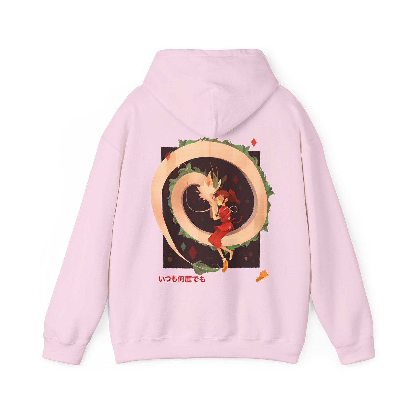 Spirited Away Love Back Print Hoodie – 100% Cotton Studio Ghibli Anime Hoodie with Chihiro and Haku