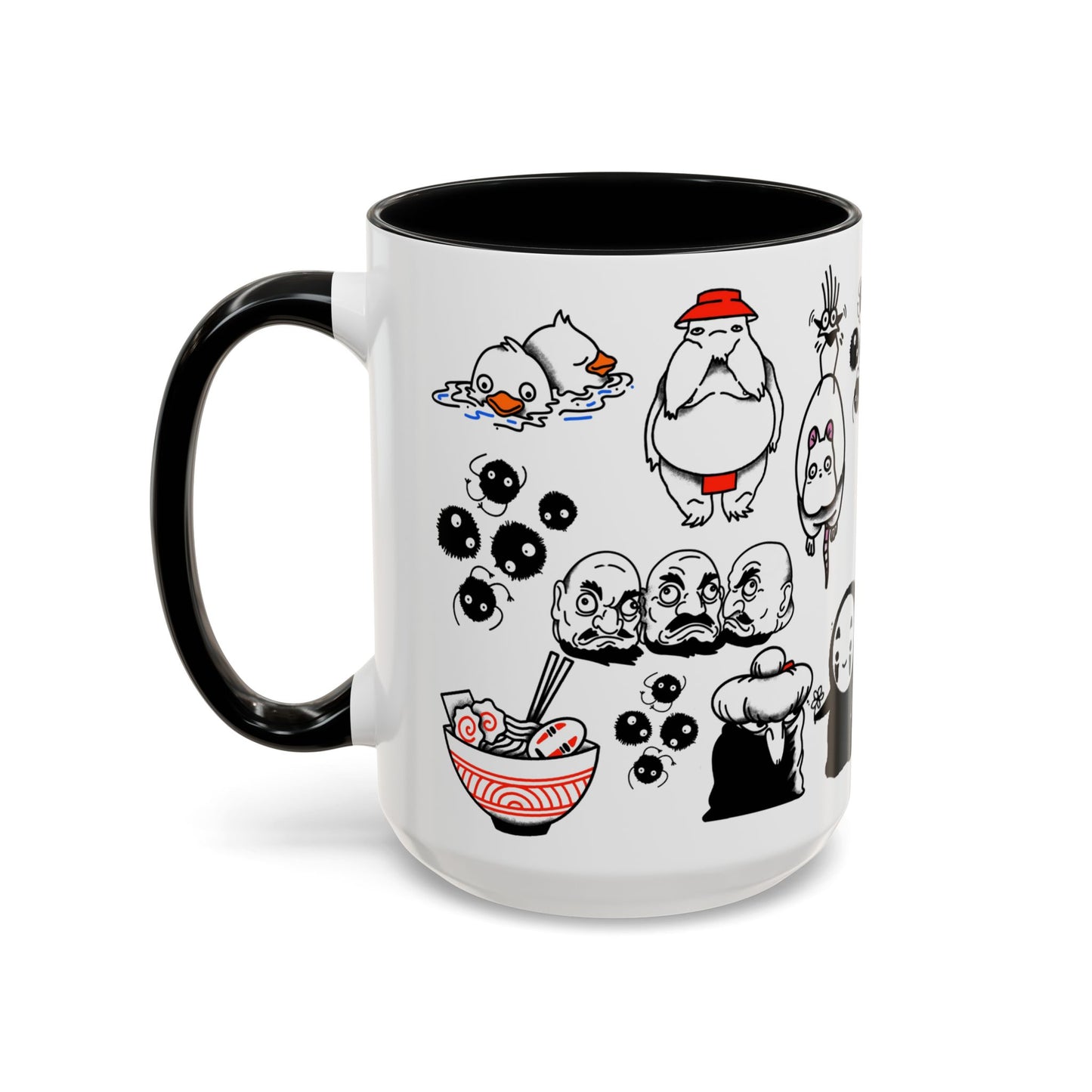 Spirited Away Moments Accent Mug – Color Handle Ghibli Cup 11oz & 15oz – Chihiro and Haku Anime Scene Gift
