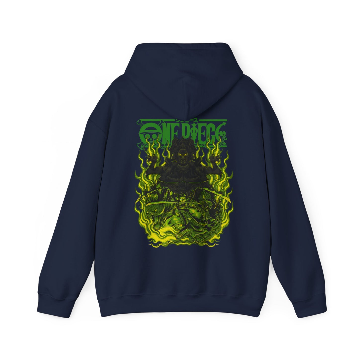 Roronoa Zoro One Piece Back Print Hoodie – 100% Cotton Anime Hoodie for Swordsman Fans
