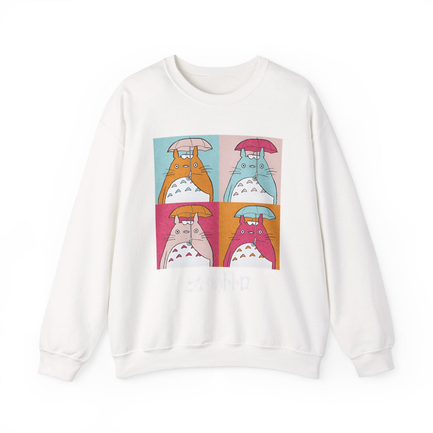 Totoro Aesthetic Art Collage Sweatshirt – 100% Cotton Studio Ghibli Inspired Cozy Pullover