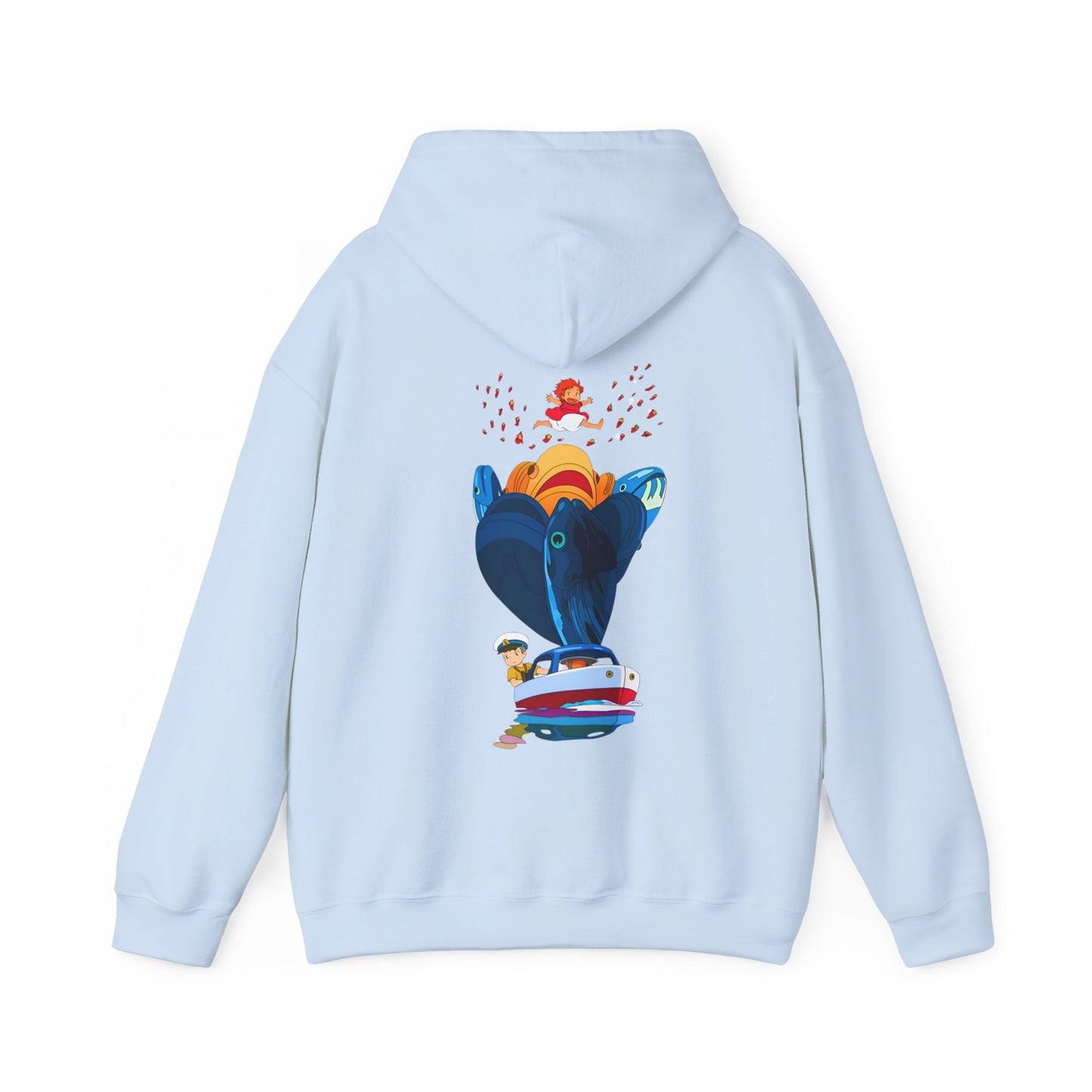 Ponyo and Sosuke Sea Dreams Back Print Hoodie – 100% Cotton Studio Ghibli Ocean Anime Apparel