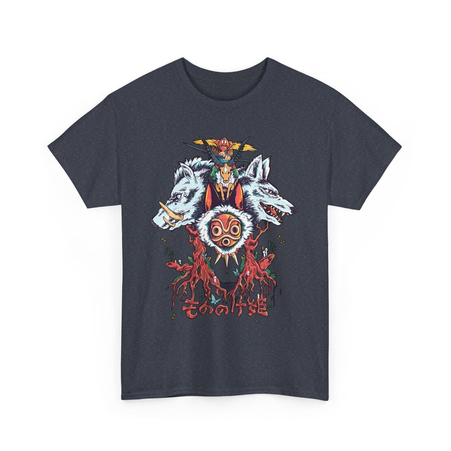 Mononoke Princess Shirt – Ghibli Cotton T-Shirt for Anime Lovers
