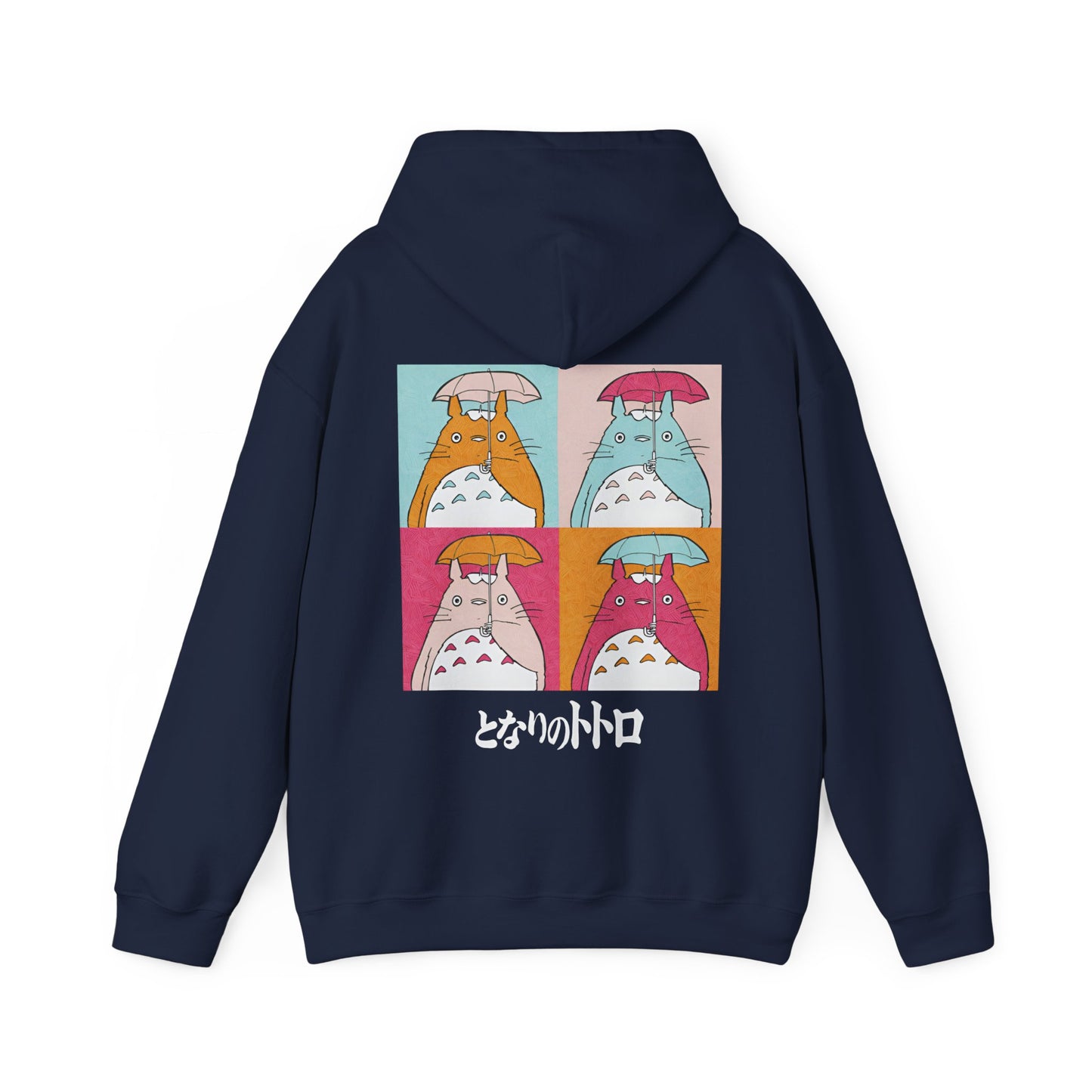 Totoro Aesthetic Art Collage Back Print Hoodie – 100% Cotton Studio Ghibli Inspired Hoodie