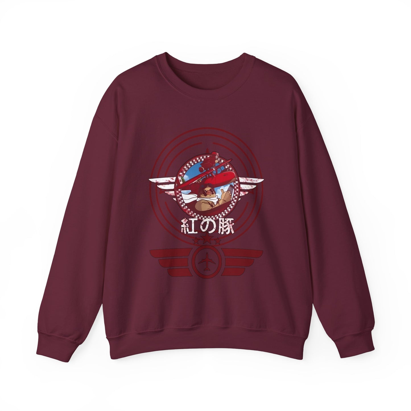 Porco Rosso Aviator Sweatshirt – 100% Cotton Studio Ghibli Pilot Anime Pullover
