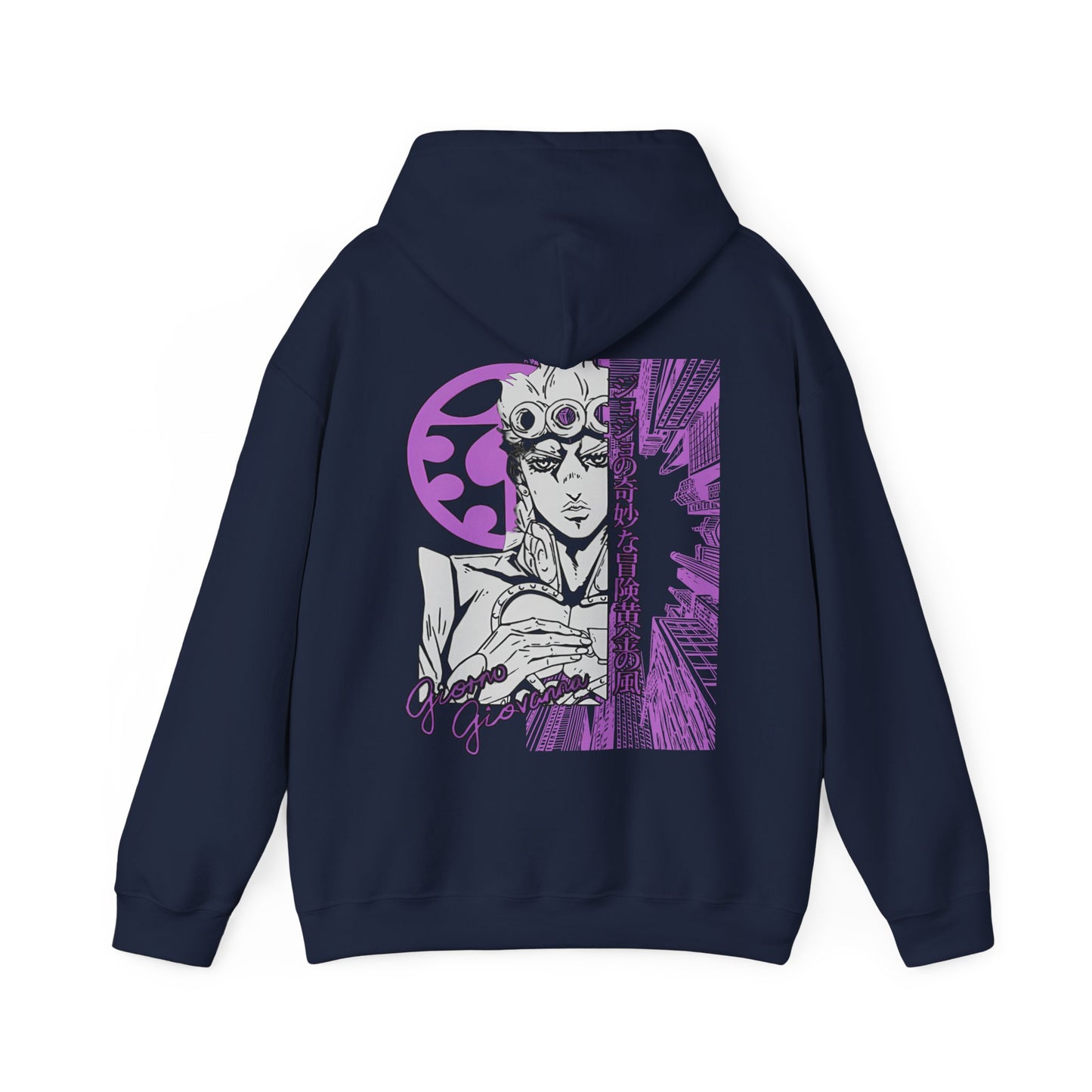 Giorno Giovanna Back Print Hoodie – 100% Cotton JoJo’s Bizarre Adventure Anime Sweatshirt