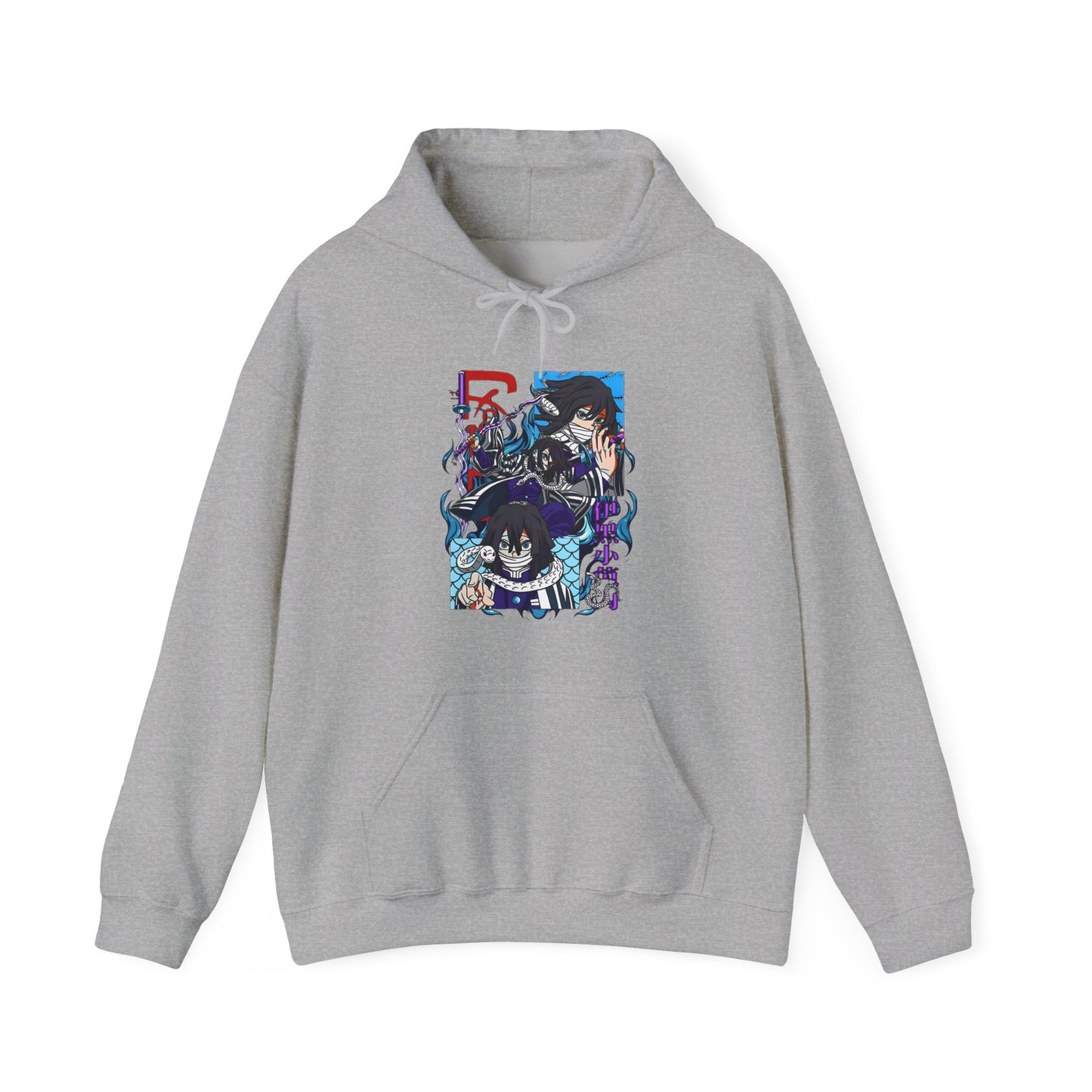 Obanai Iguro Demon Slayer Hoodie – 100% Cotton Serpent Hashira Anime Hoodie