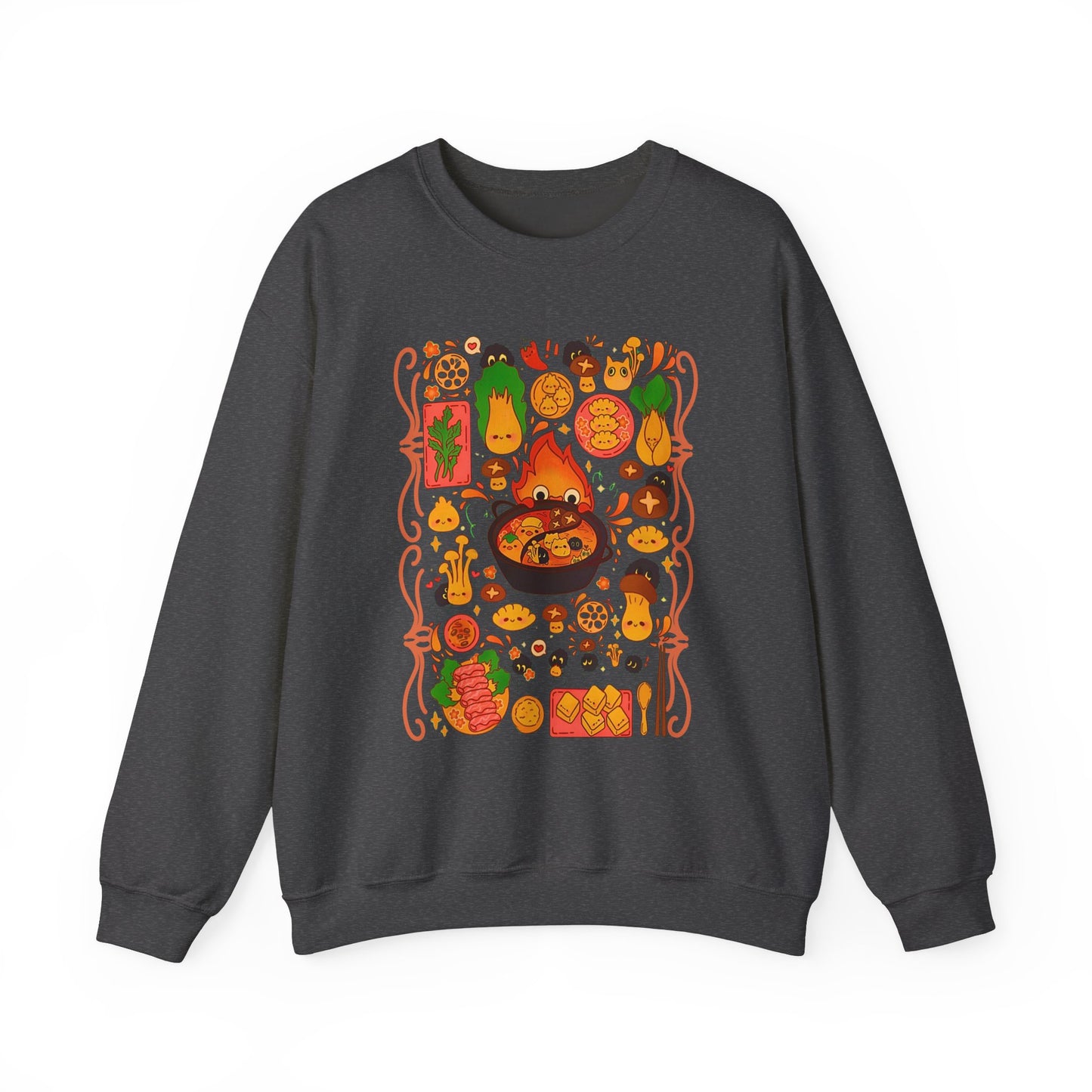 Calcifer Breakfast Sweatshirt – 100% Cotton Studio Ghibli Pullover from Howl’s Moving Castle