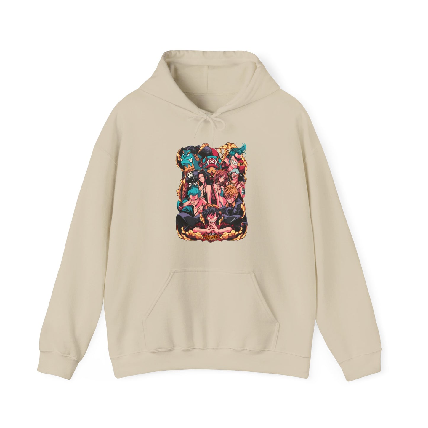 One Piece Characters Hoodie – 100% Cotton Anime Hoodie Featuring Straw Hat Crew