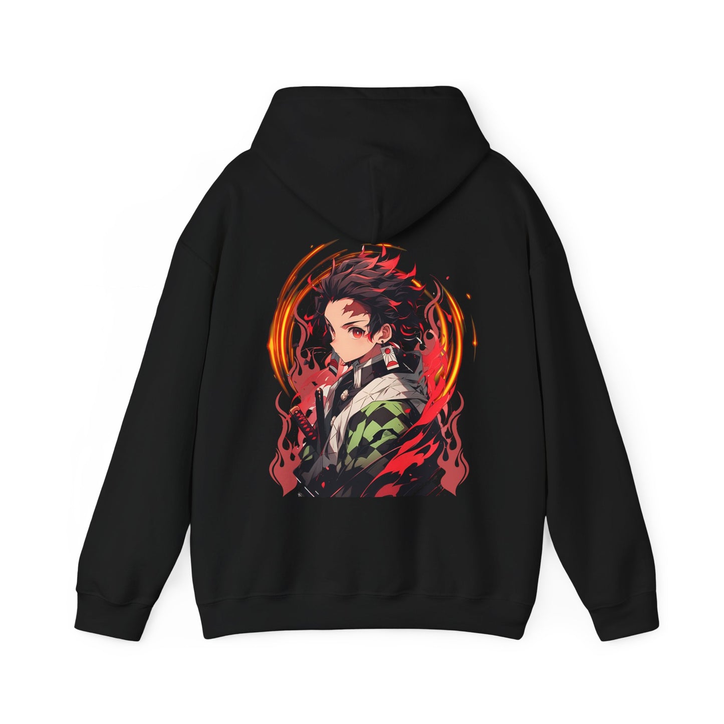 Tanjiro Kamado Back Print Hoodie – 100% Cotton Demon Slayer Anime Hoodie