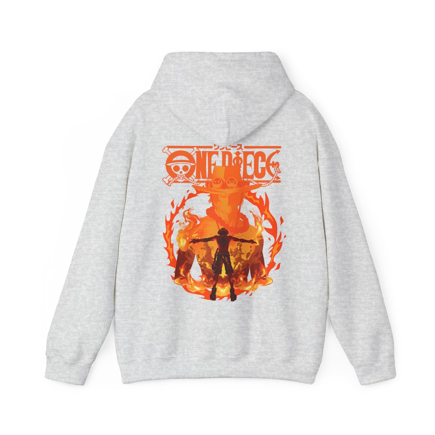 Portgas D. Ace Hoodie 100% Cotton with Back Print – One Piece Anime Hoodie