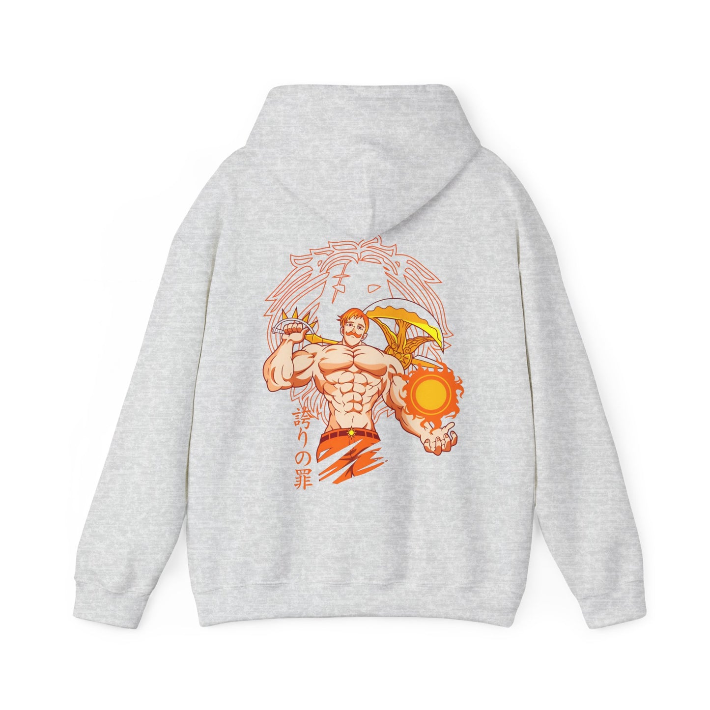 Escanor Seven Deadly Sins Back Print Hoodie – 100% Cotton Anime Hoodie for Lion’s Sin of Pride Fans