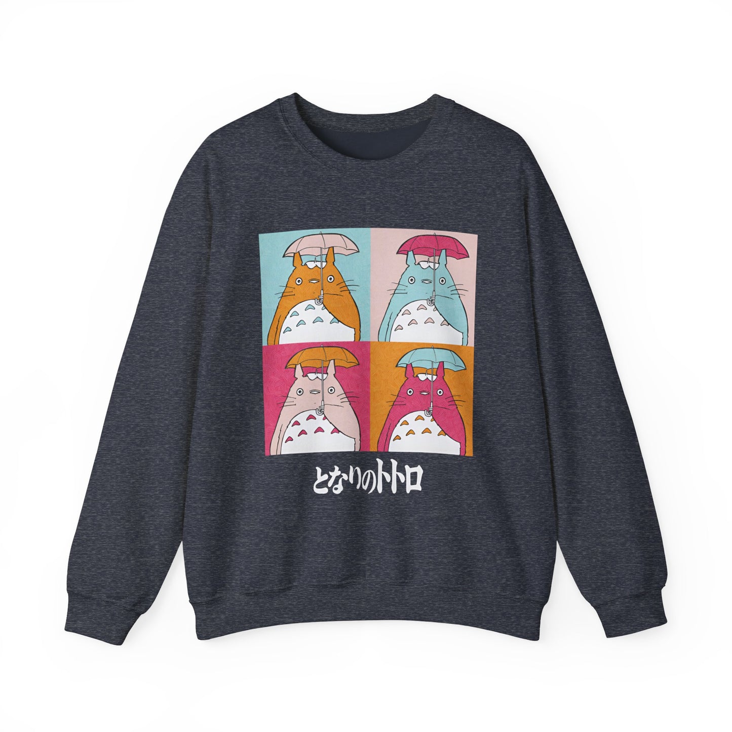 Totoro Aesthetic Art Collage Sweatshirt – 100% Cotton Studio Ghibli Inspired Cozy Pullover