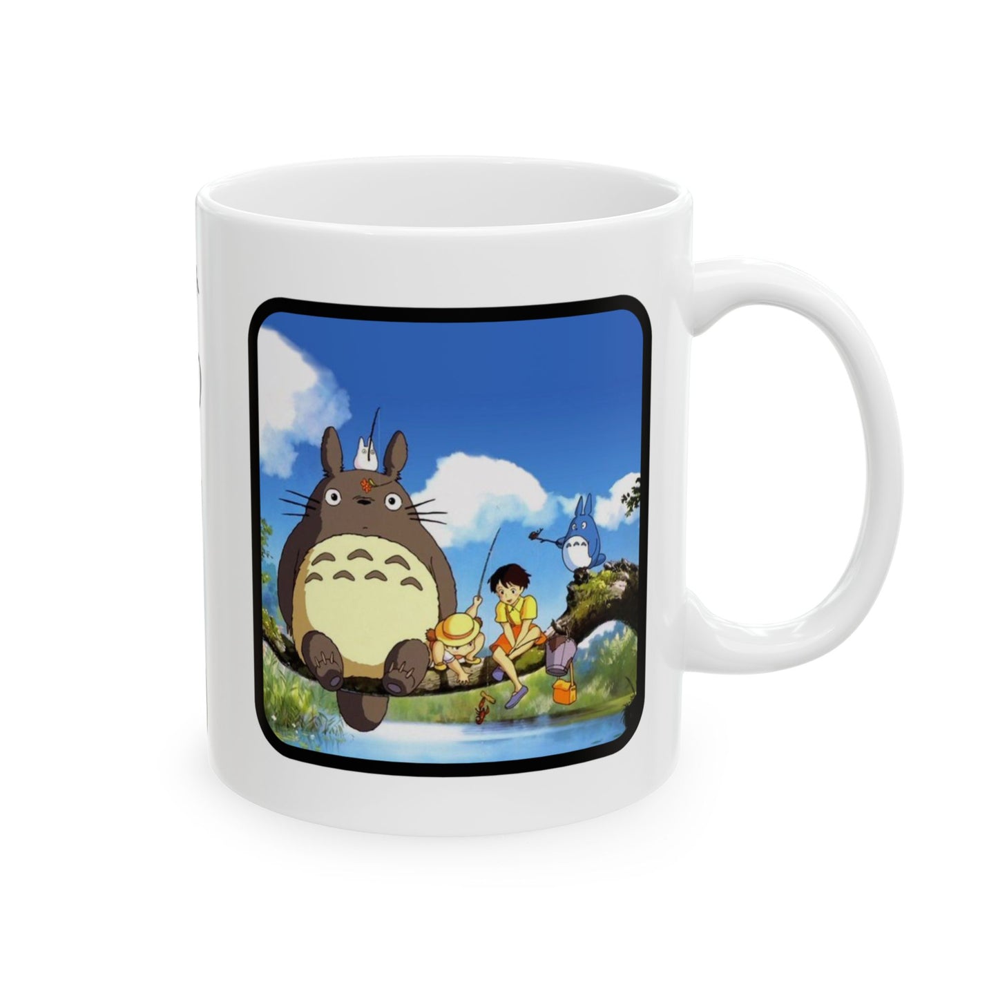 My Neighbor Totoro Collage Mug – Studio Ghibli Coffee Cup 11oz & 15oz – Cute Anime Gift for Totoro Fans