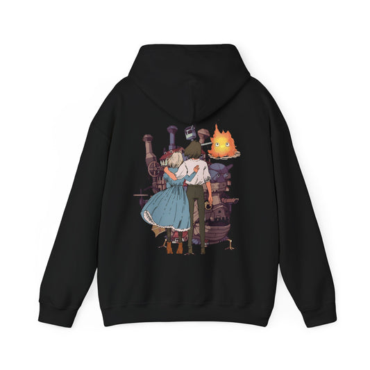 Howl's Moving Castle Love Back Print Hoodie – 100% Cotton Studio Ghibli Anime Sweatshirt