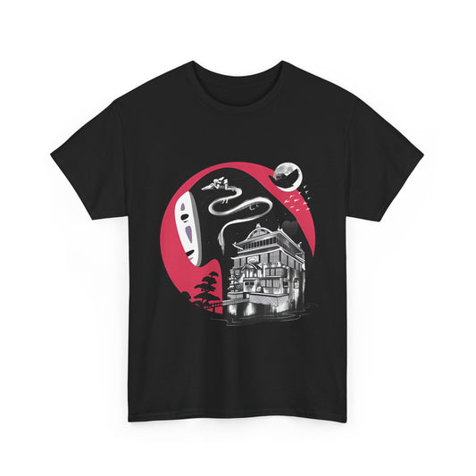 No Face Ghibli Art T-Shirt | Spirited Away Anime Cotton Tee