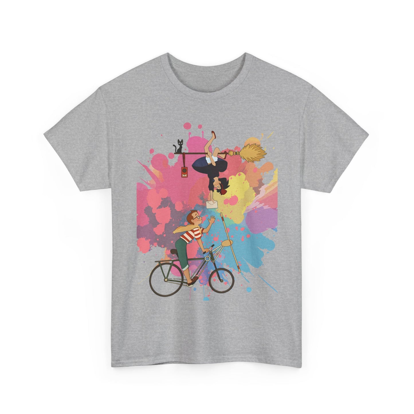 Kiki's Delivery Service Art T-Shirt 100% Cotton Studio Ghibli Tee