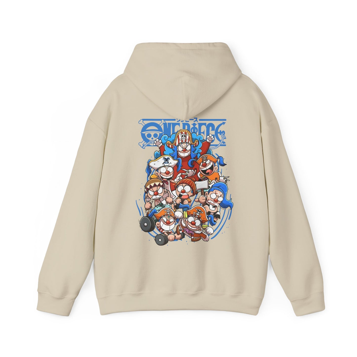 Buggy the Star Clown Back Print Hoodie – 100% Cotton One Piece Anime Streetwear