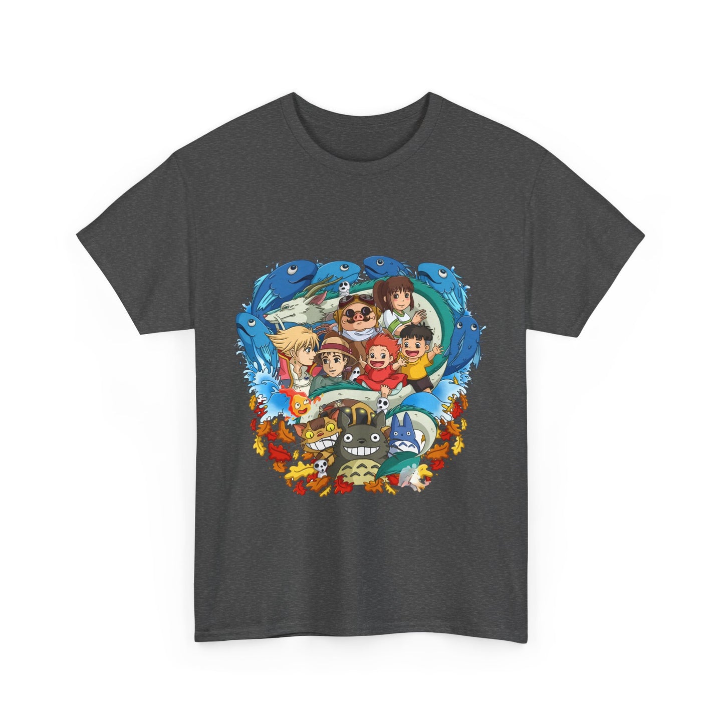 Studio Ghibli Characters T-Shirt – 100% Cotton Anime Tee for Ghibli Fans