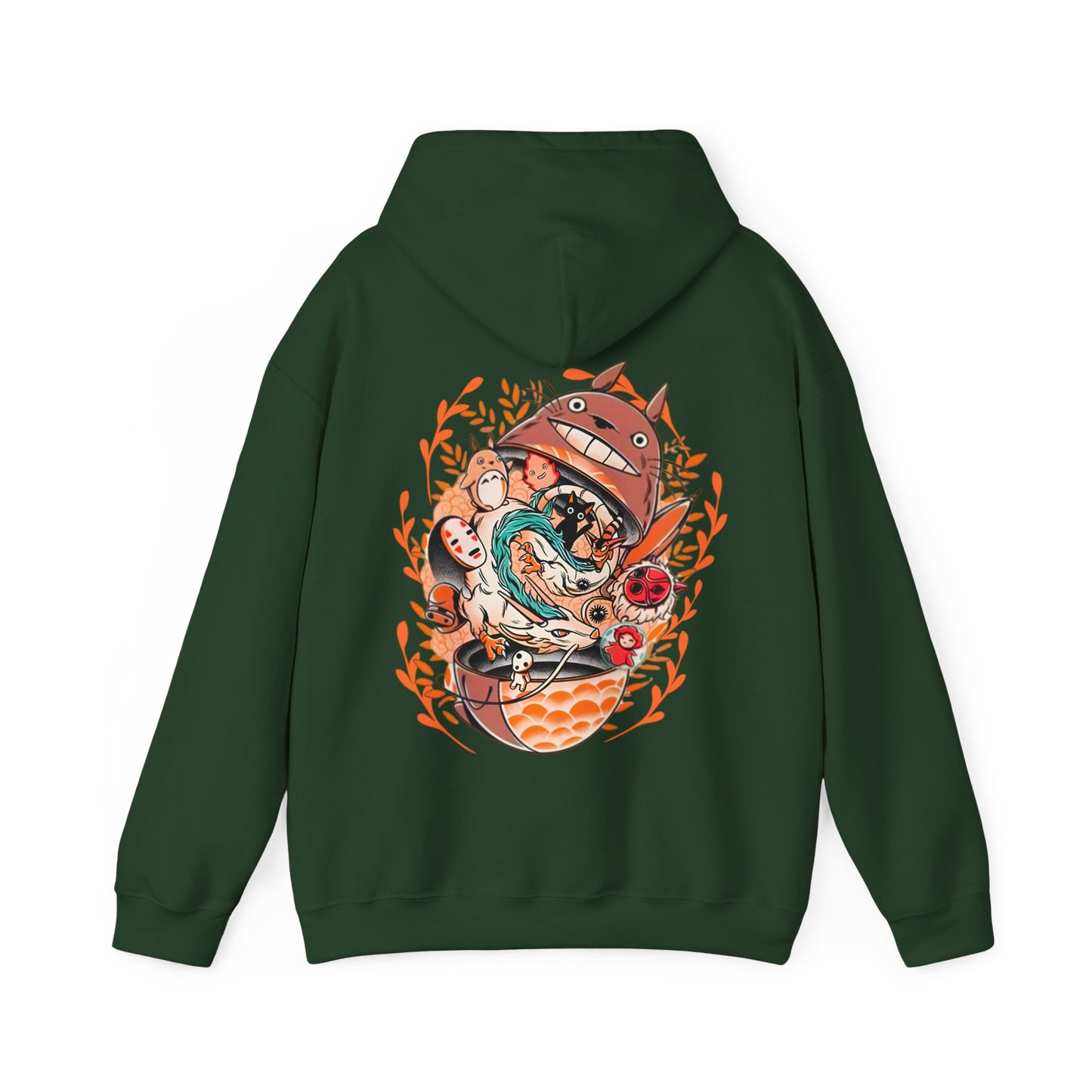 Totoro Matryoshka Back Print Hoodie – 100% Cotton Studio Ghibli Sweatshirt for Anime Fans