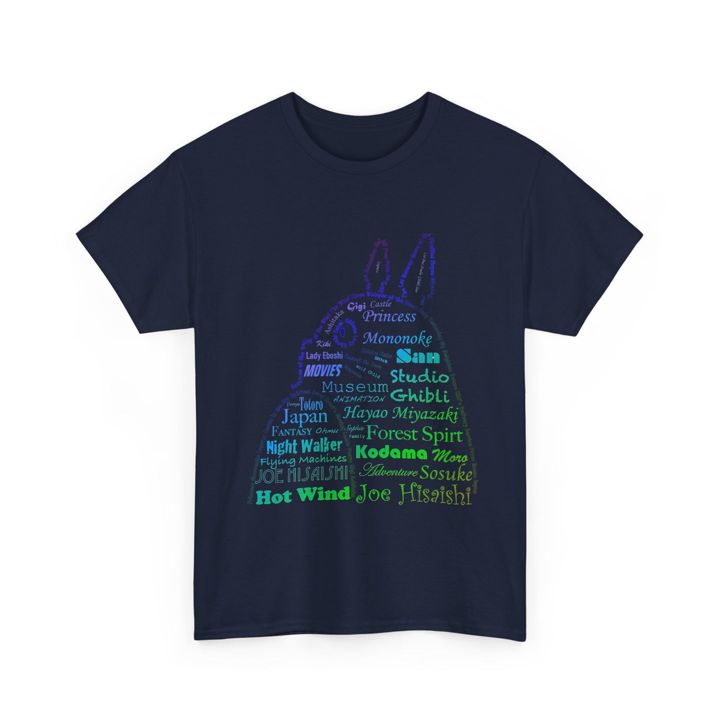 My Neighbor Totoro Neon T-Shirt 100% Cotton | Studio Ghibli Anime Tee