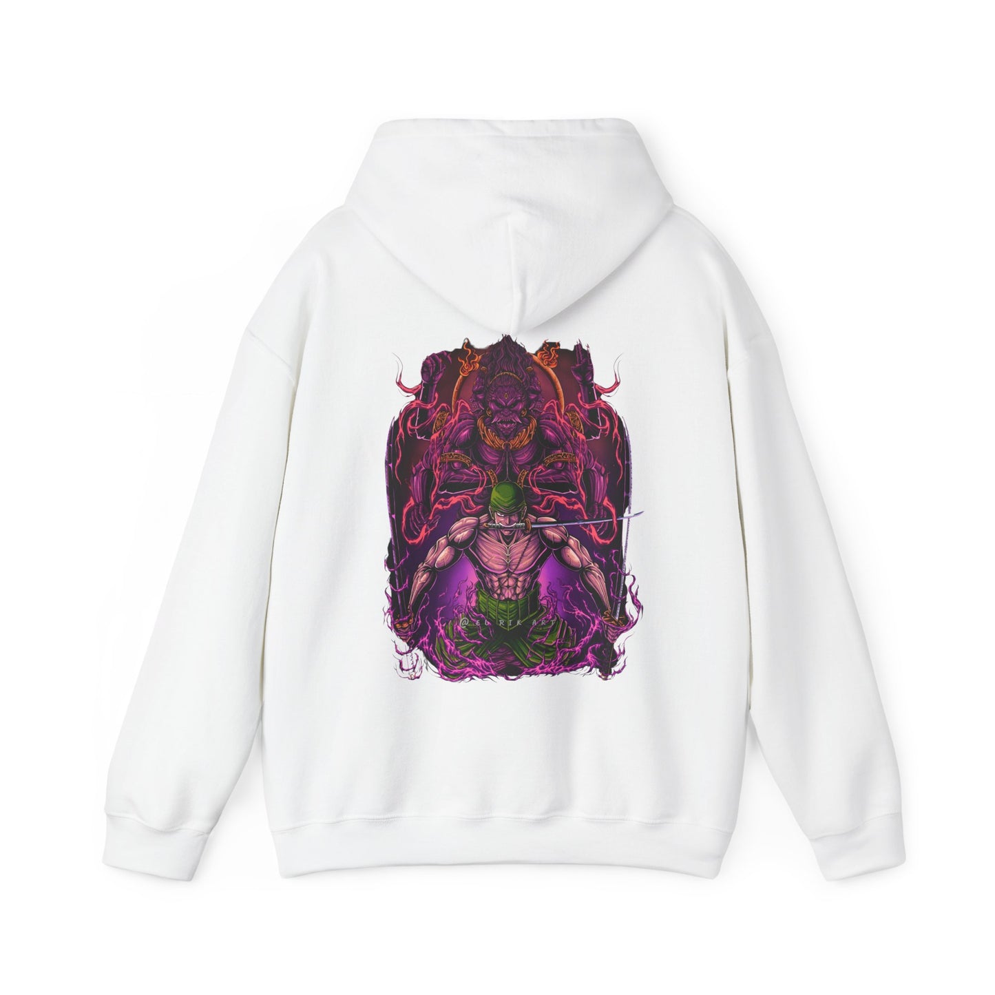 Roronoa Zoro Back Print Hoodie – 100% Cotton One Piece Anime Streetwear