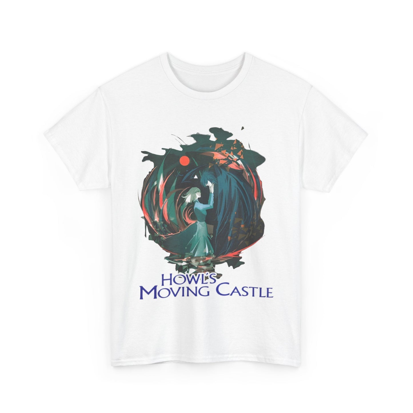 Howl's Moving Castle Mural T-Shirt 100% Cotton Studio Ghibli Anime Tee
