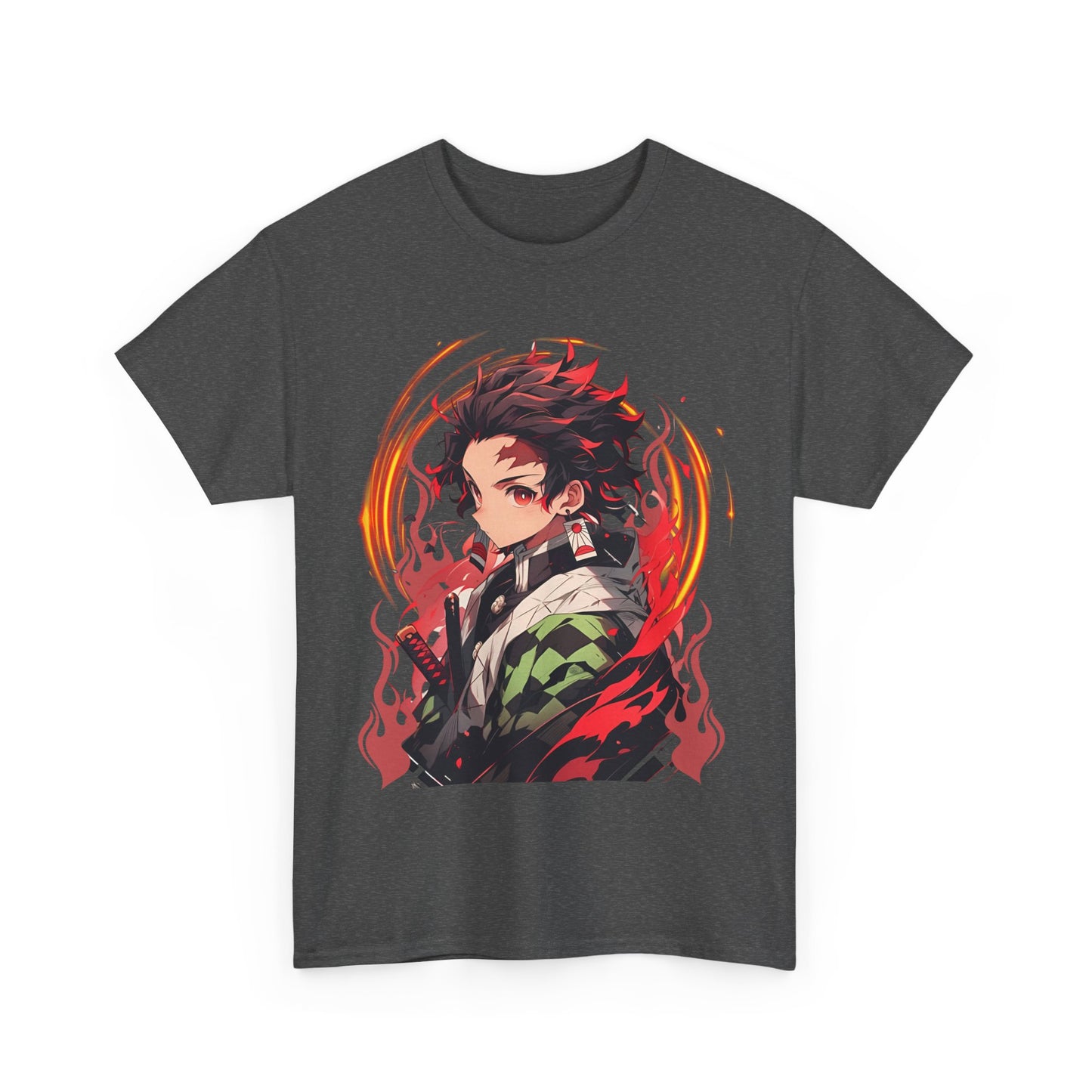 Tanjiro Kamado Demon Slayer T-Shirt – 100% Cotton Anime Tee for Kimetsu no Yaiba Fans